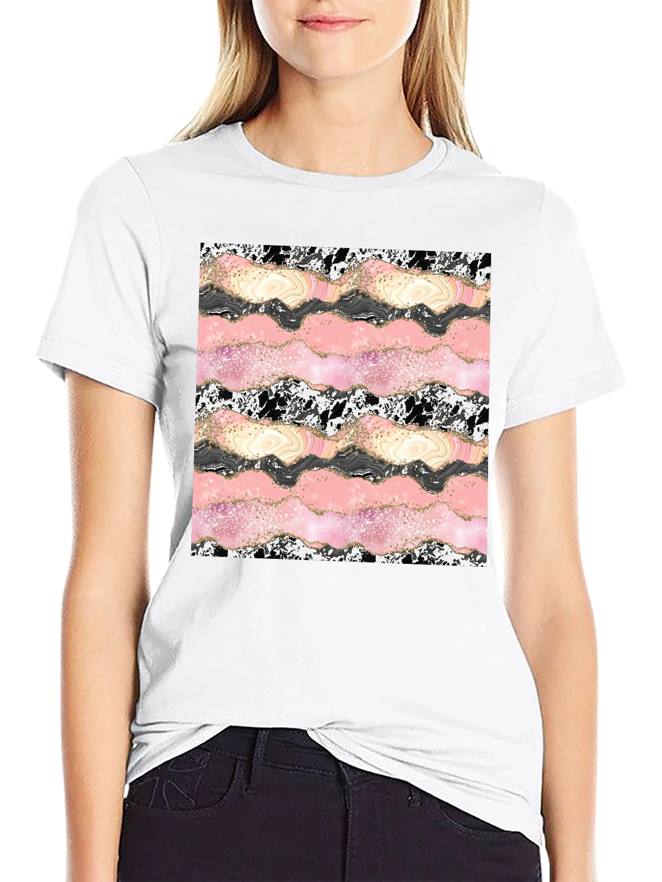 Abstract Agate Slice Graphic Tee