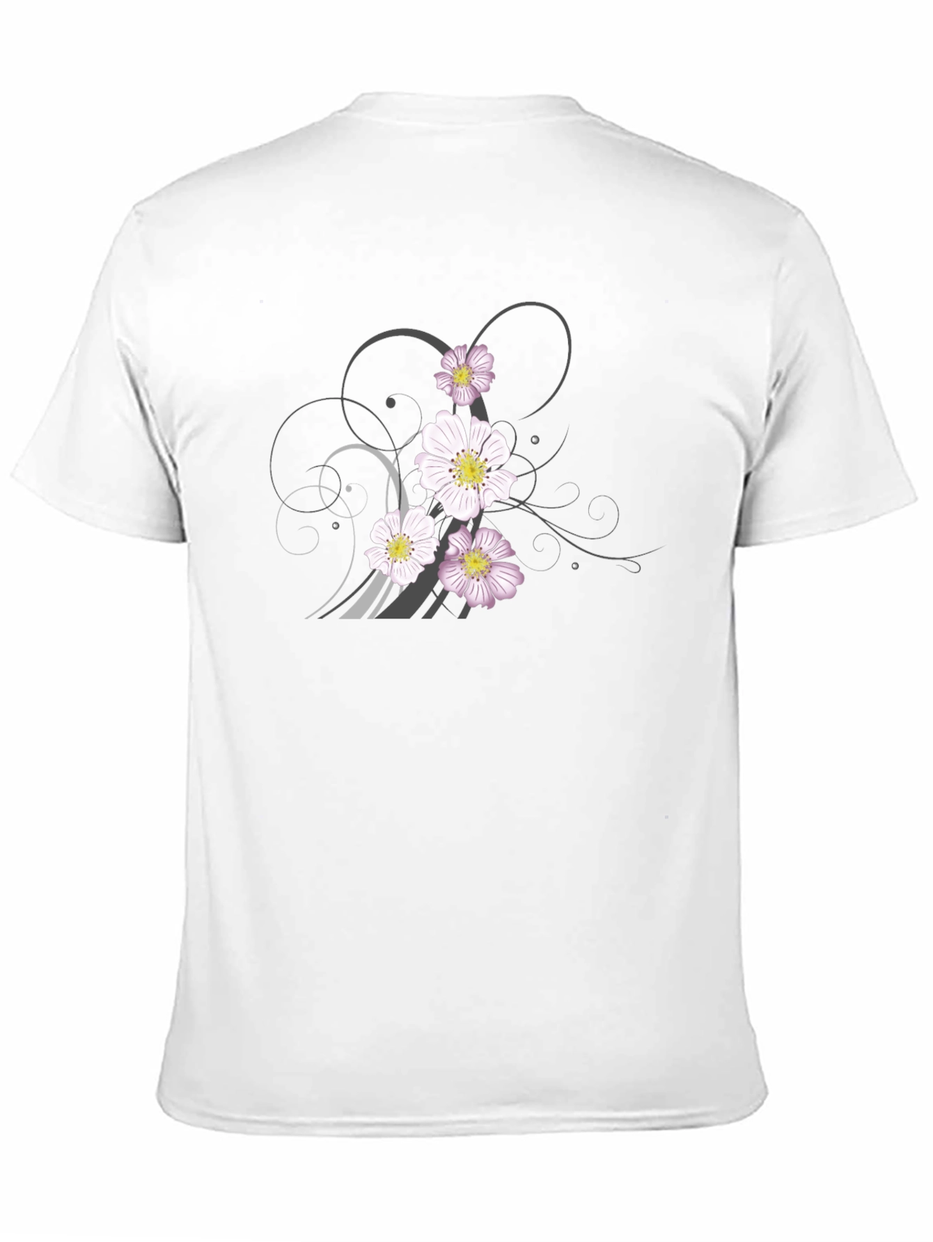 Floral Graphic Black T-Shirt