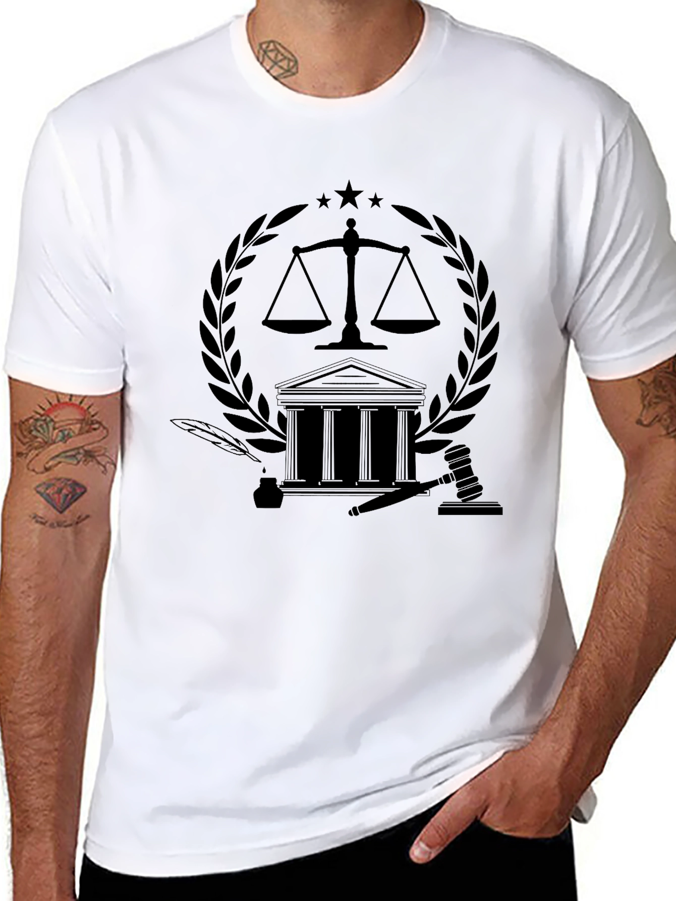 Scales of Justice Graphic T-Shirt