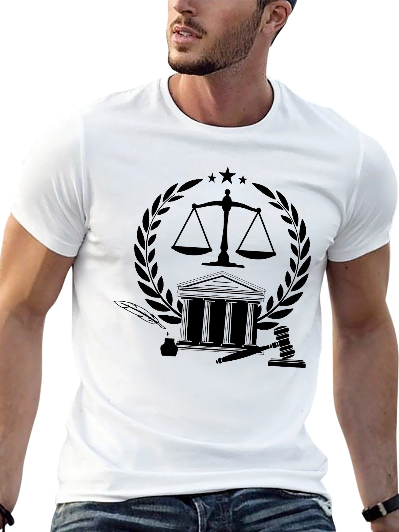 Scales of Justice Graphic T-Shirt