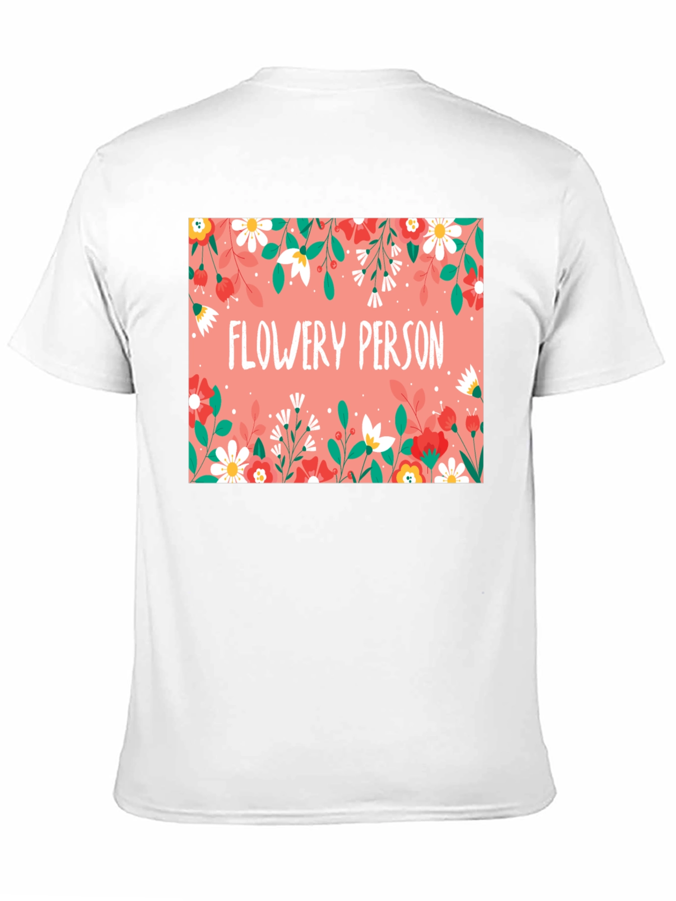 Flowery Person Graphic T-Shirt