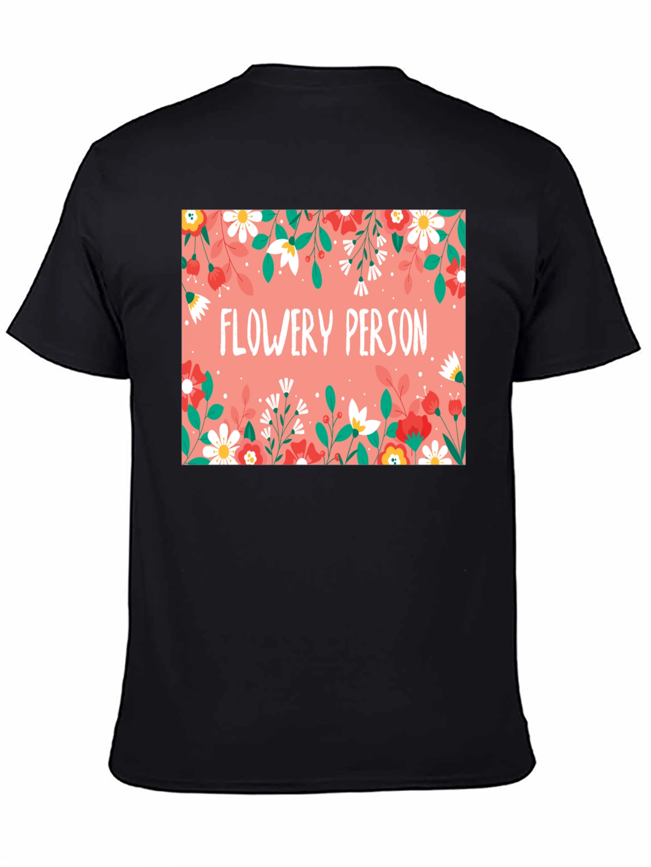 Flowery Person Graphic T-Shirt