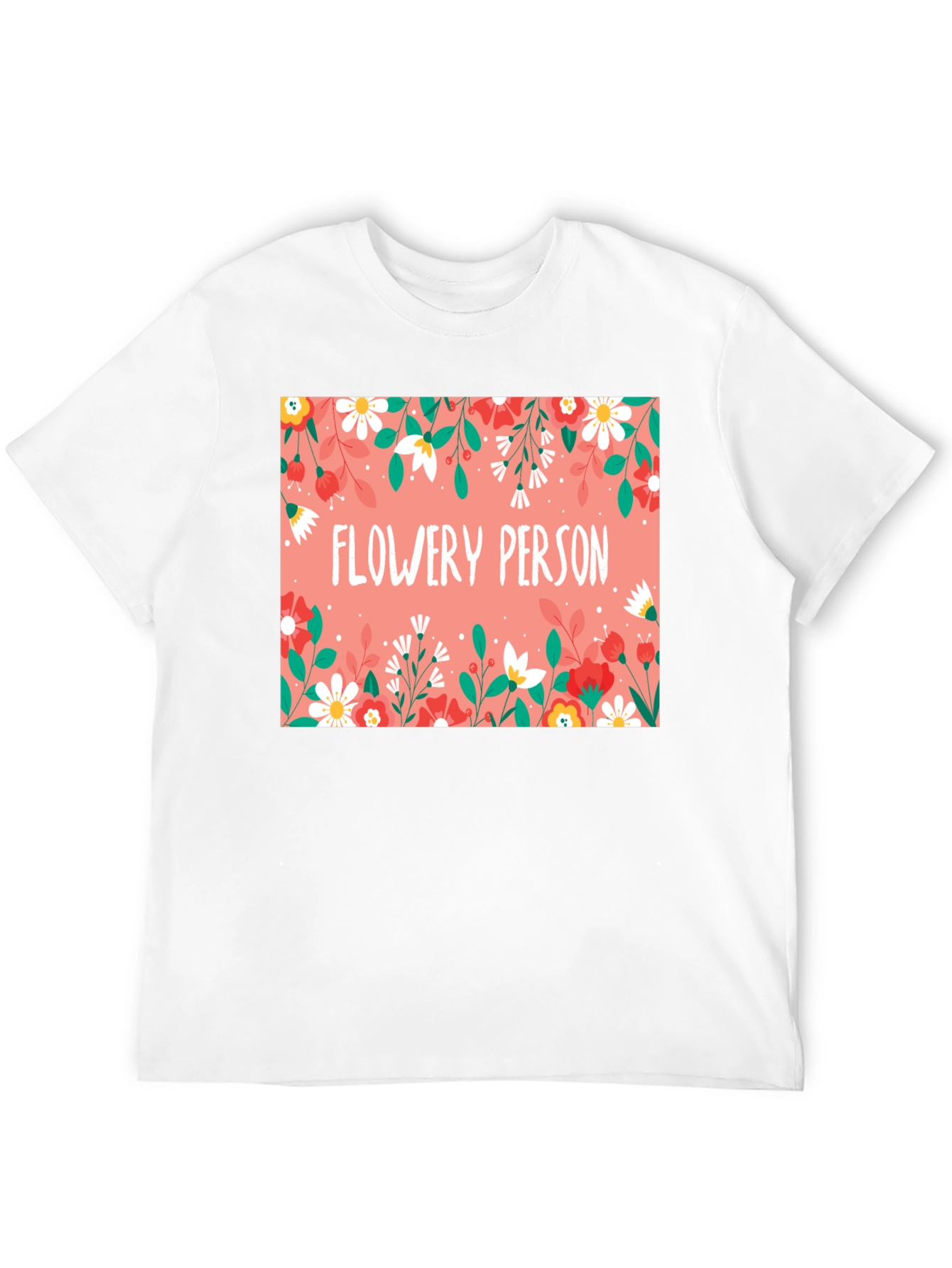 Flowery Person Graphic T-Shirt