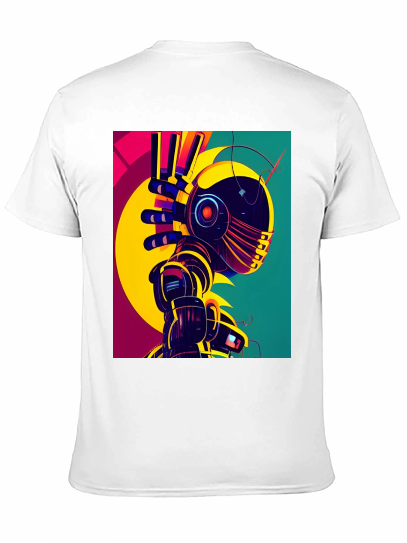 Retro Robot Graphic Tee - Unique Design
