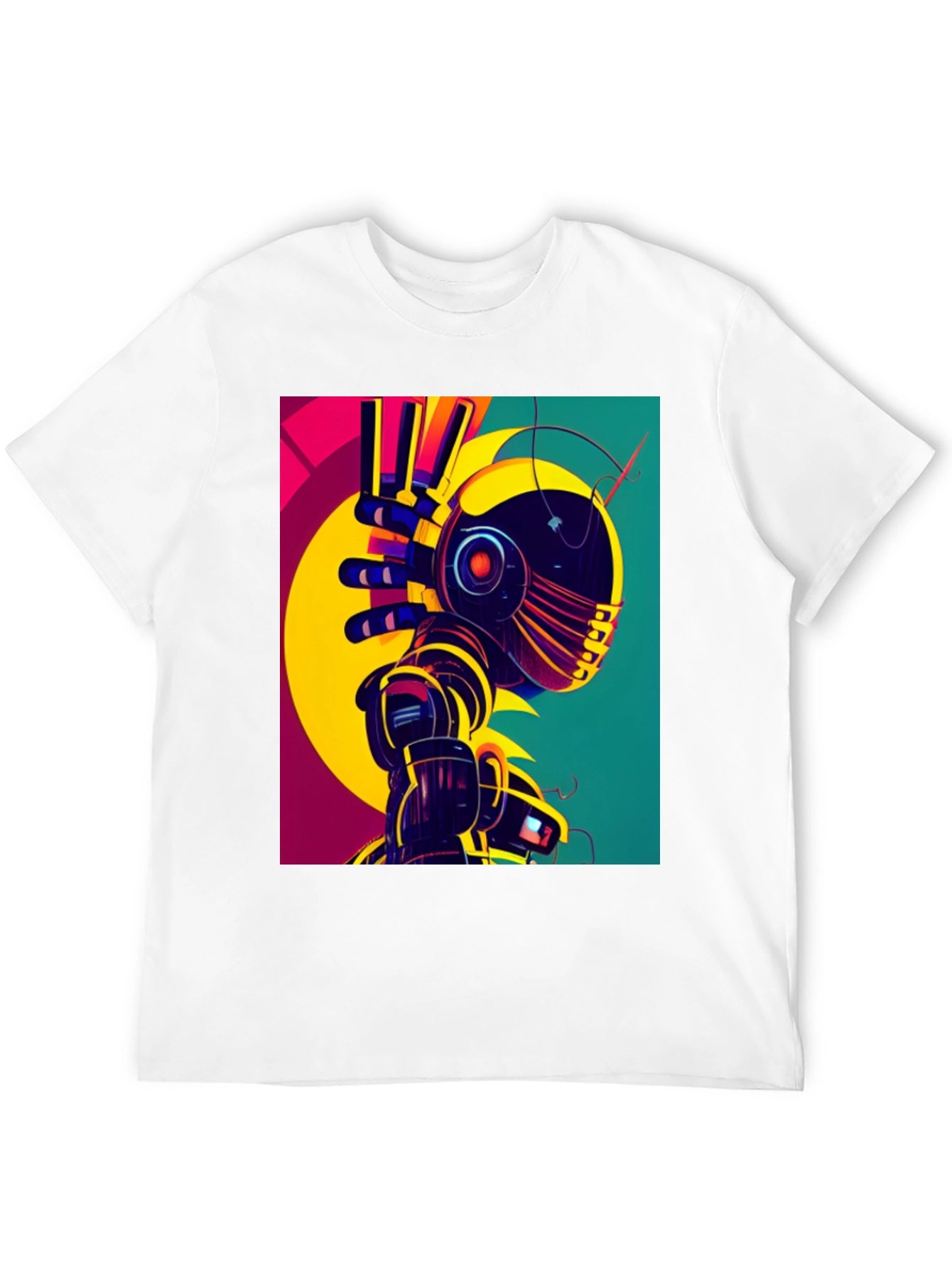 Retro Robot Graphic Tee - Unique Design
