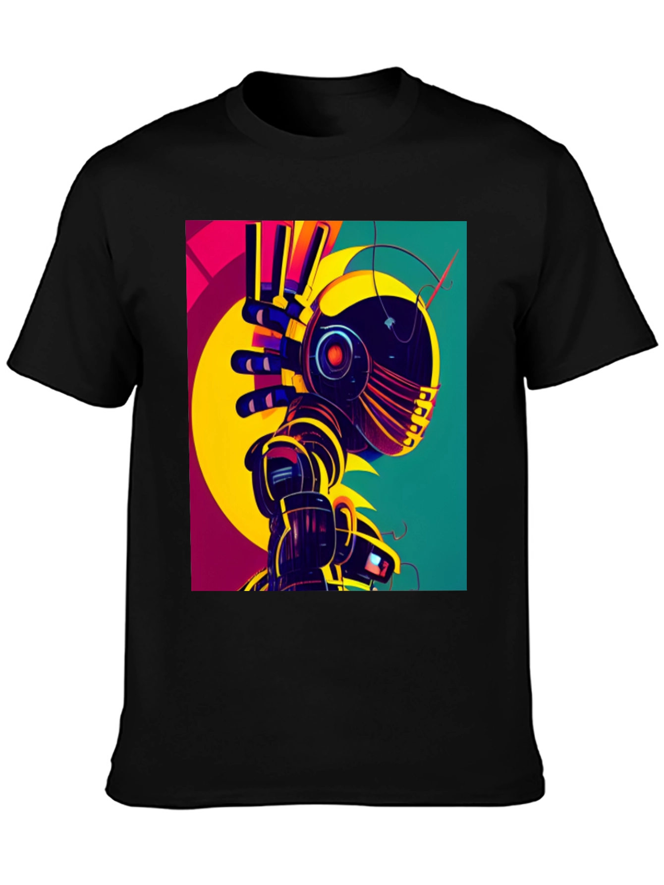 Retro Robot Graphic Tee - Unique Design