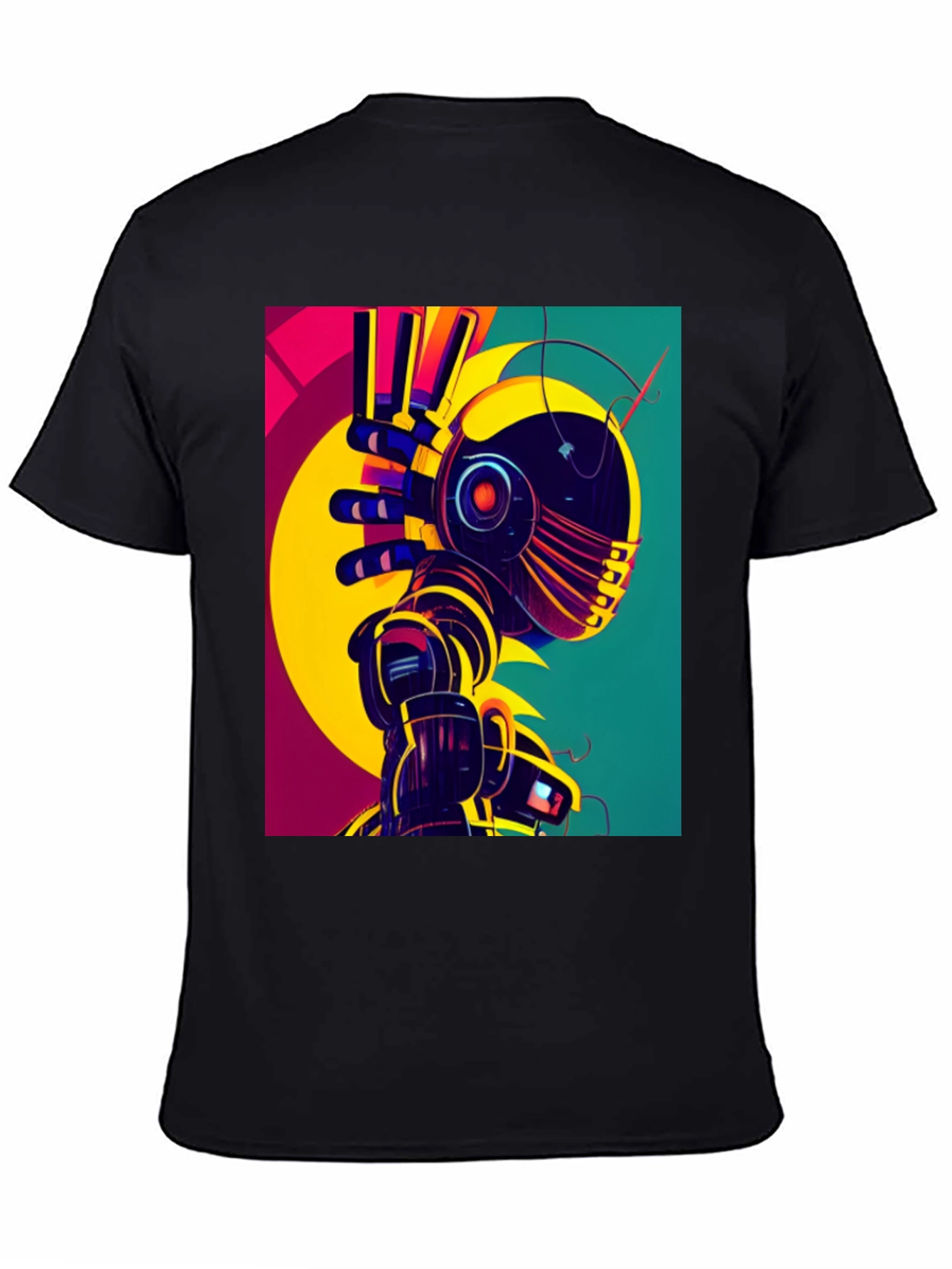 Retro Robot Graphic Tee - Unique Design