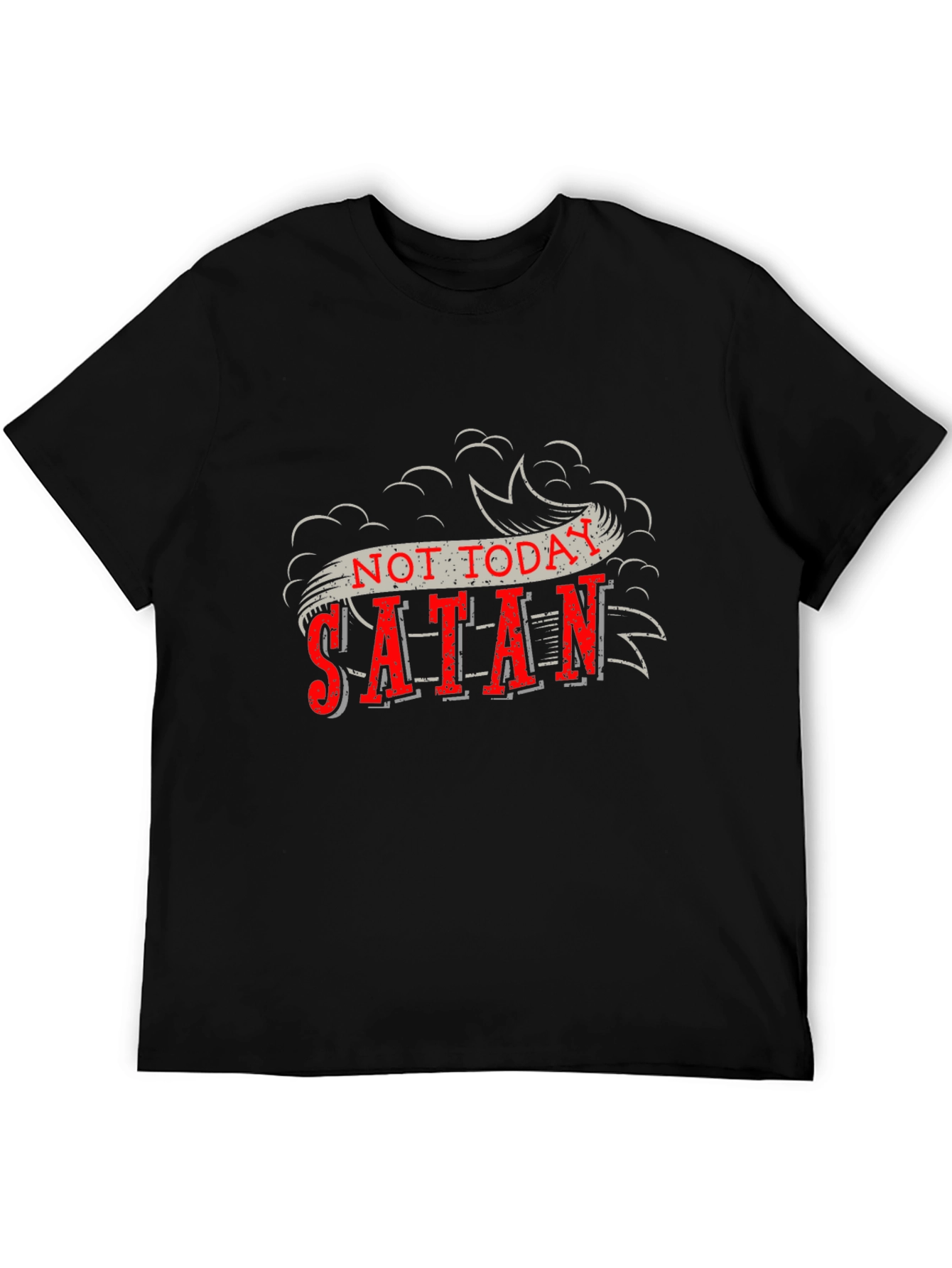 Not Today Satan Graphic Tee - Bold Religious Statement