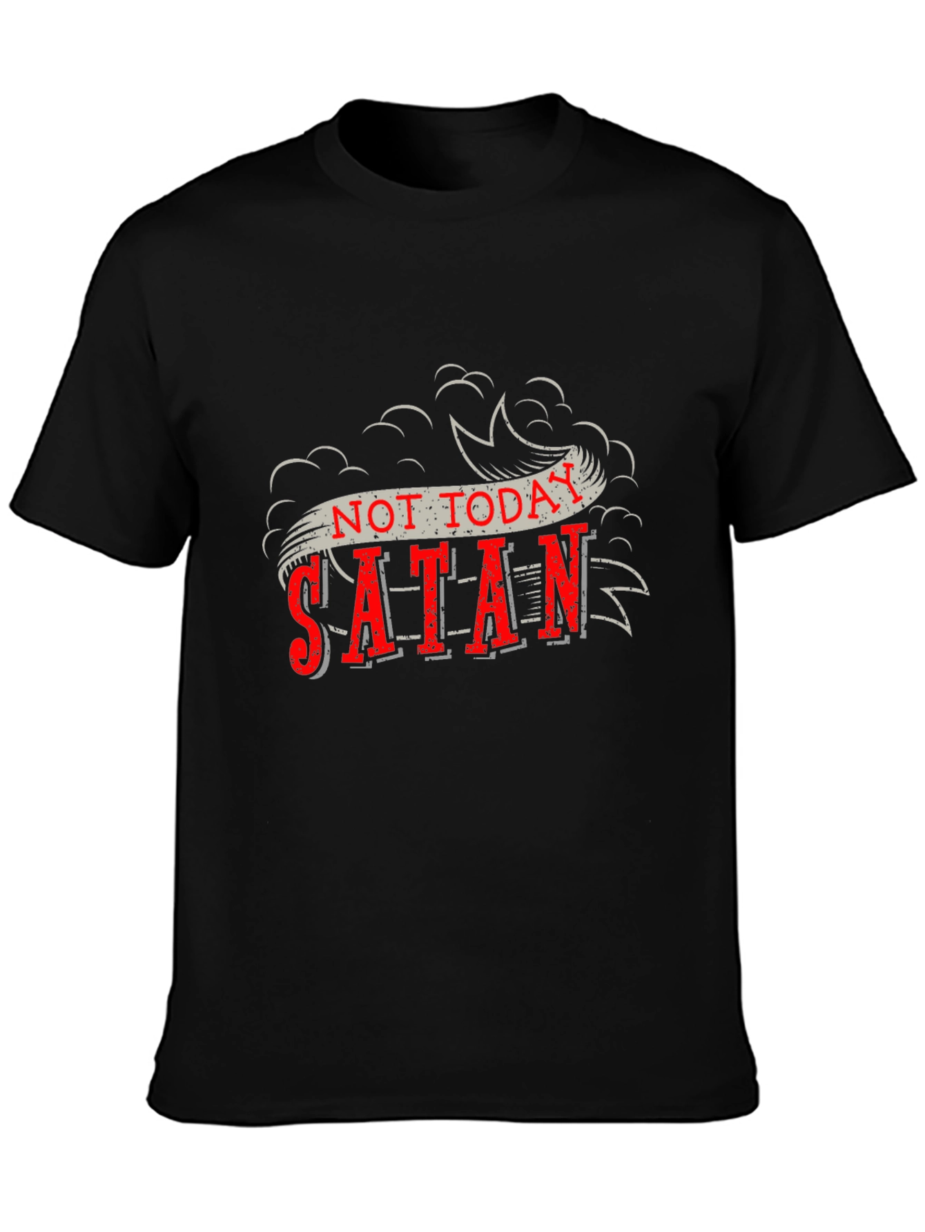 Not Today Satan Graphic Tee - Bold Religious Statement