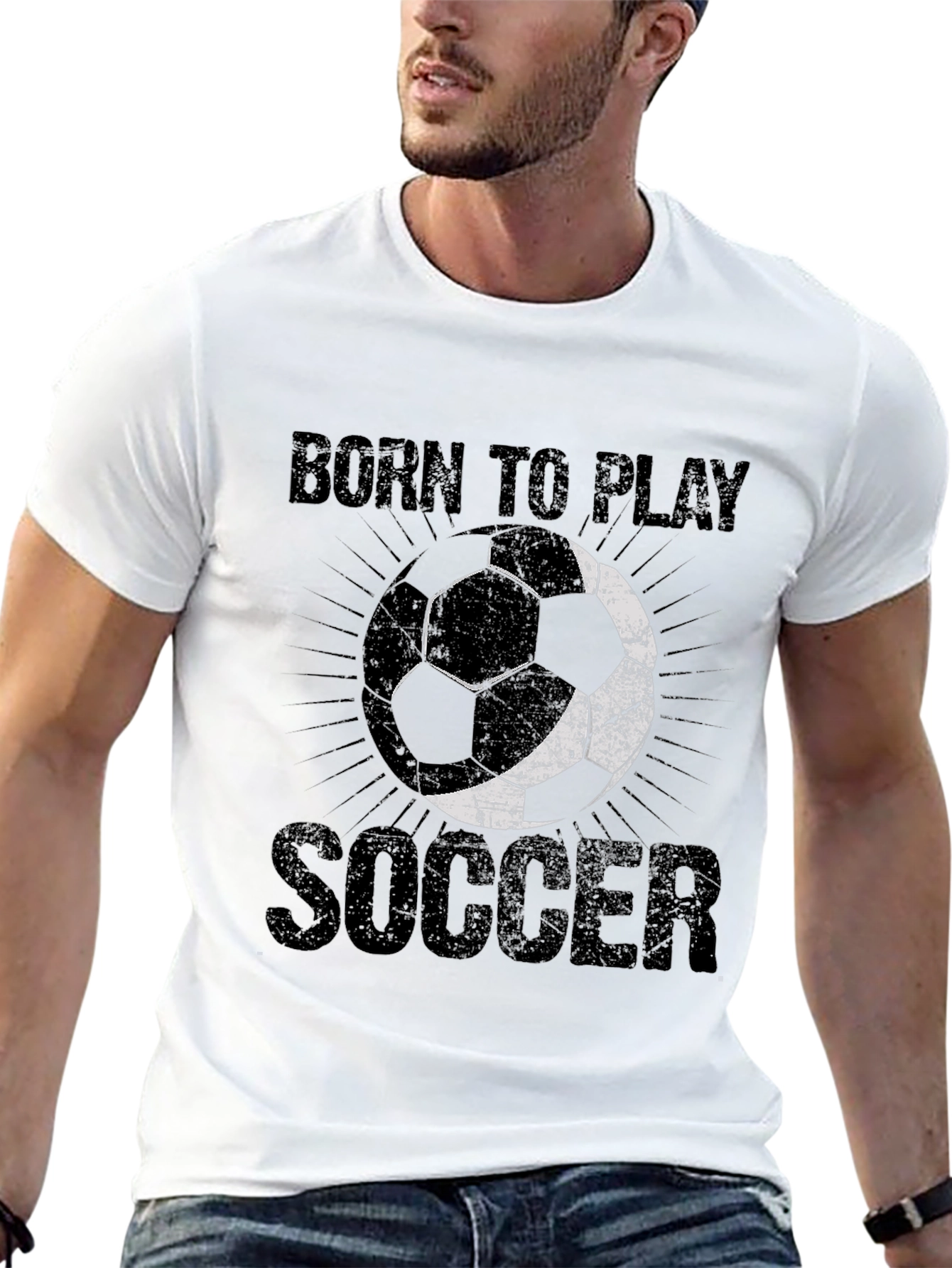 Born to Play Soccer Graphic T-Shirt