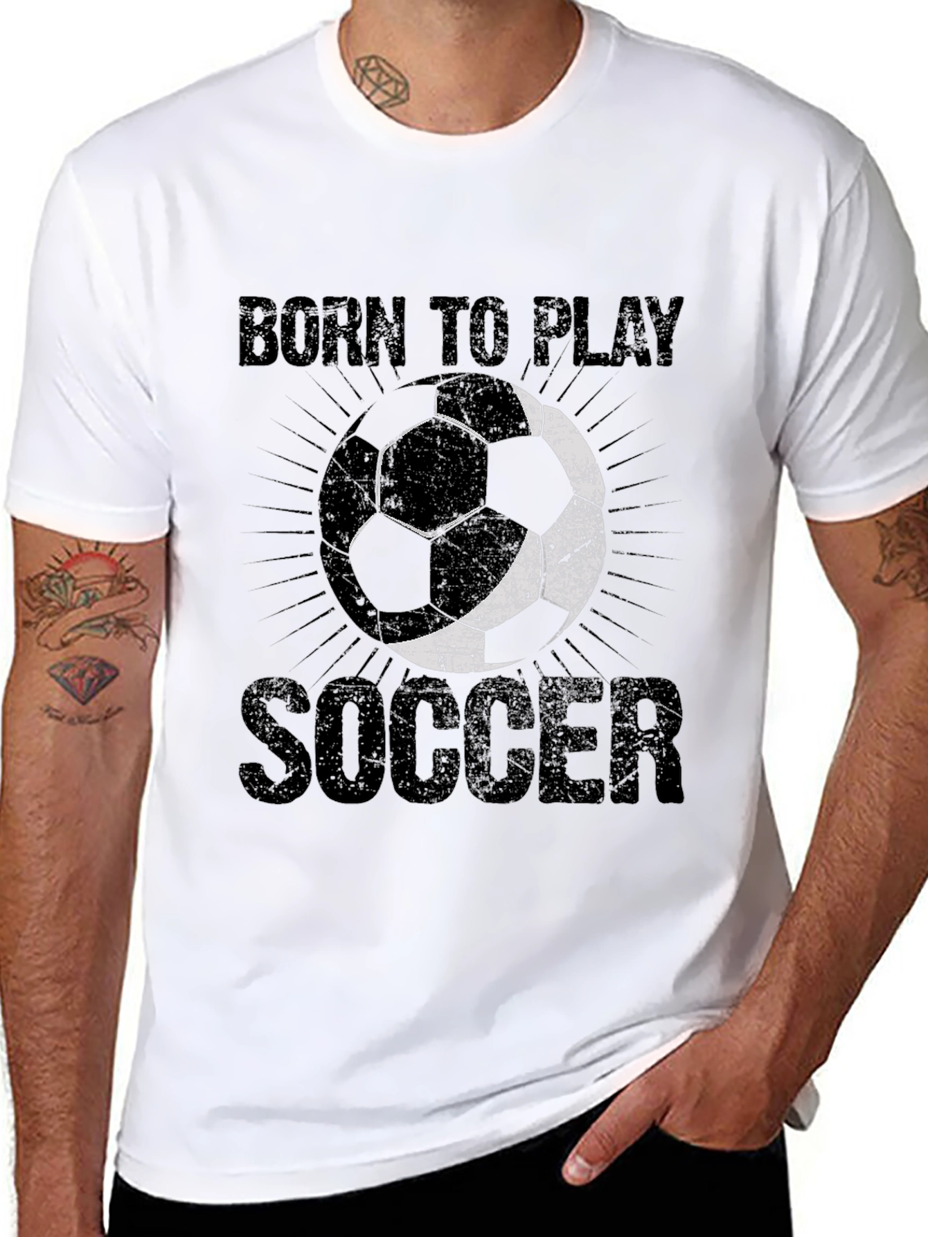 Born to Play Soccer Graphic T-Shirt