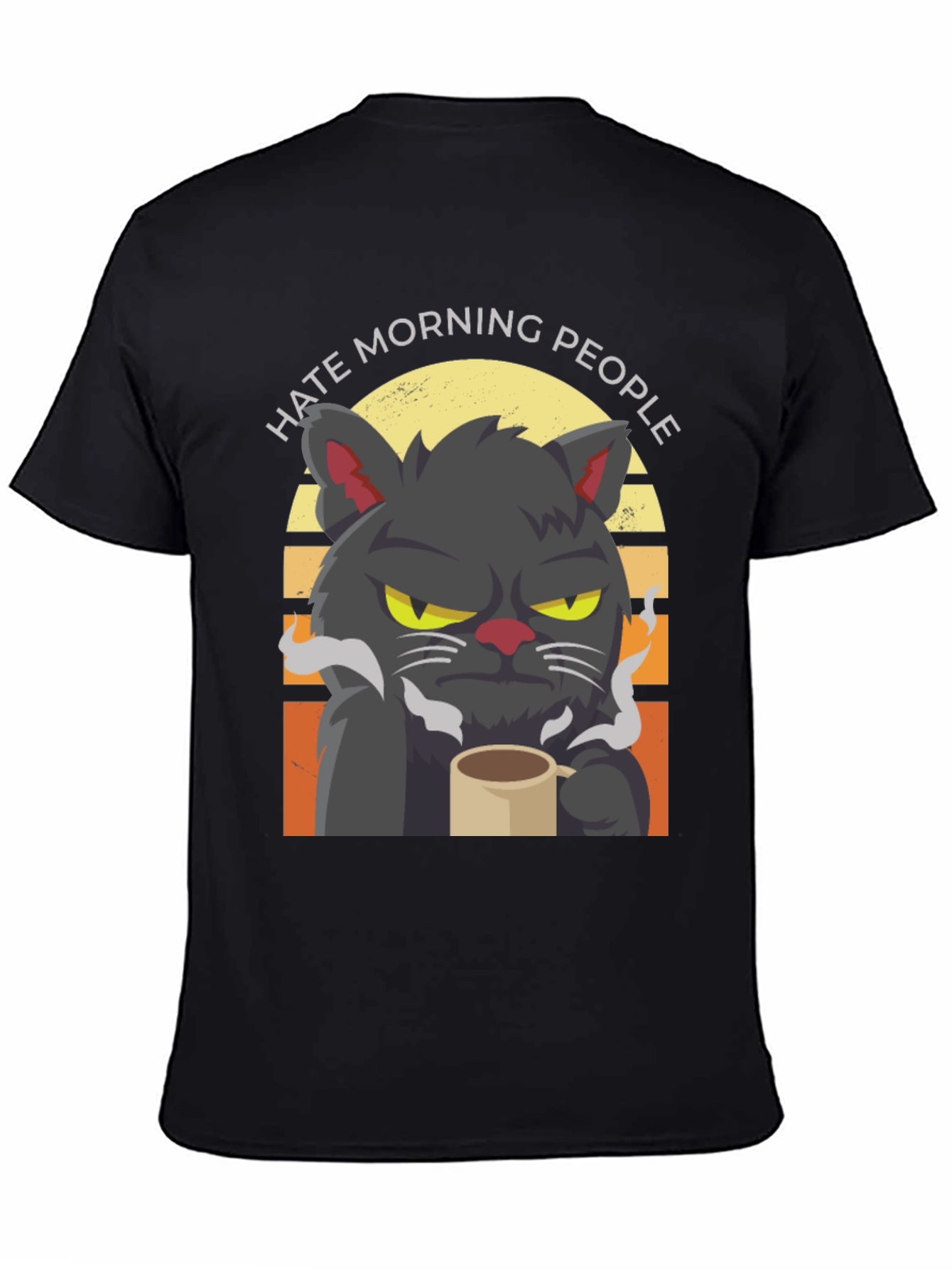 Hate Morning People Grumpy Cat Coffee T-Shirt