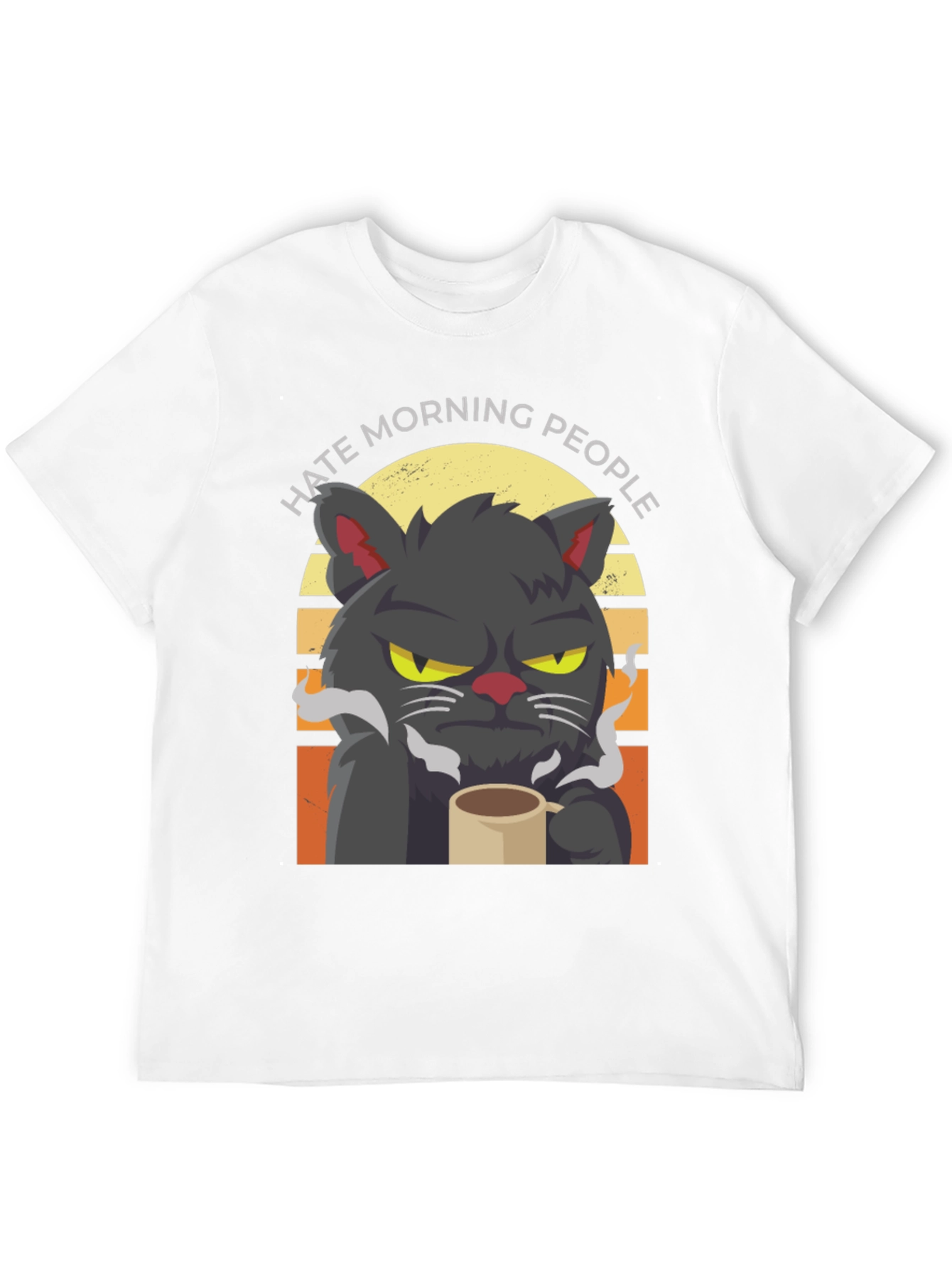 Hate Morning People Grumpy Cat Coffee T-Shirt