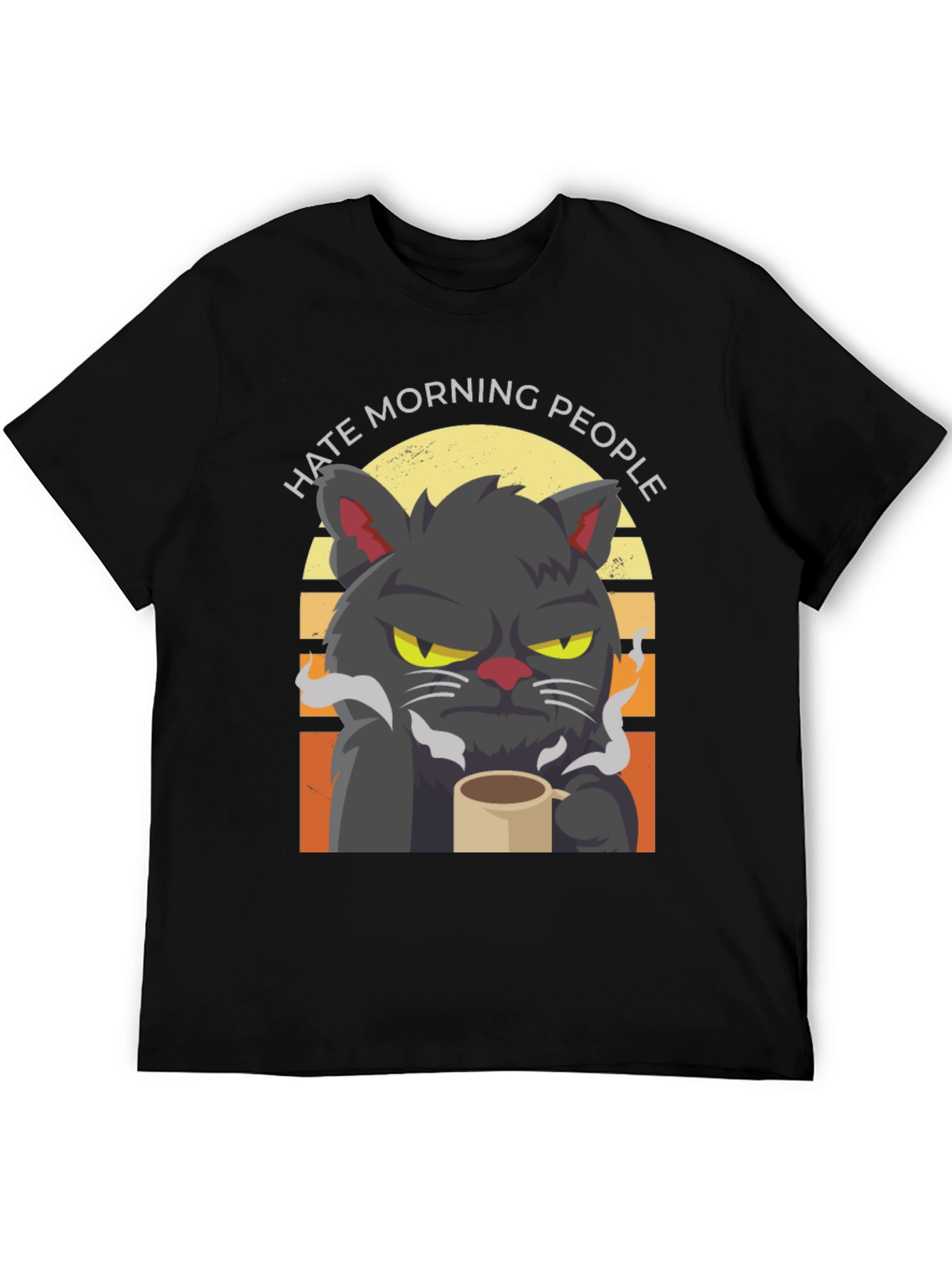 Hate Morning People Grumpy Cat Coffee T-Shirt