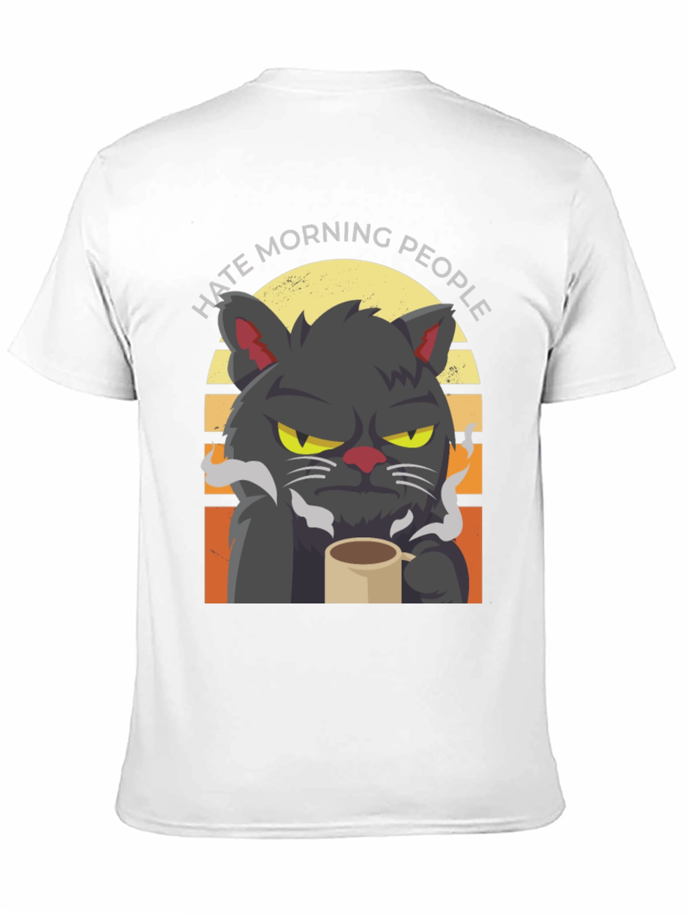 Hate Morning People Grumpy Cat Coffee T-Shirt