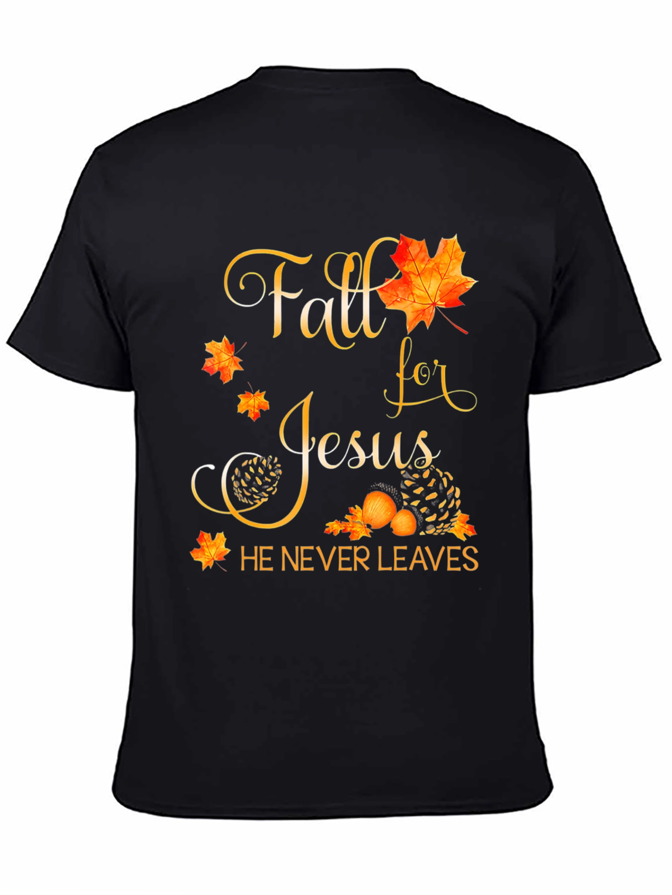 Fall for Jesus Black T-Shirt