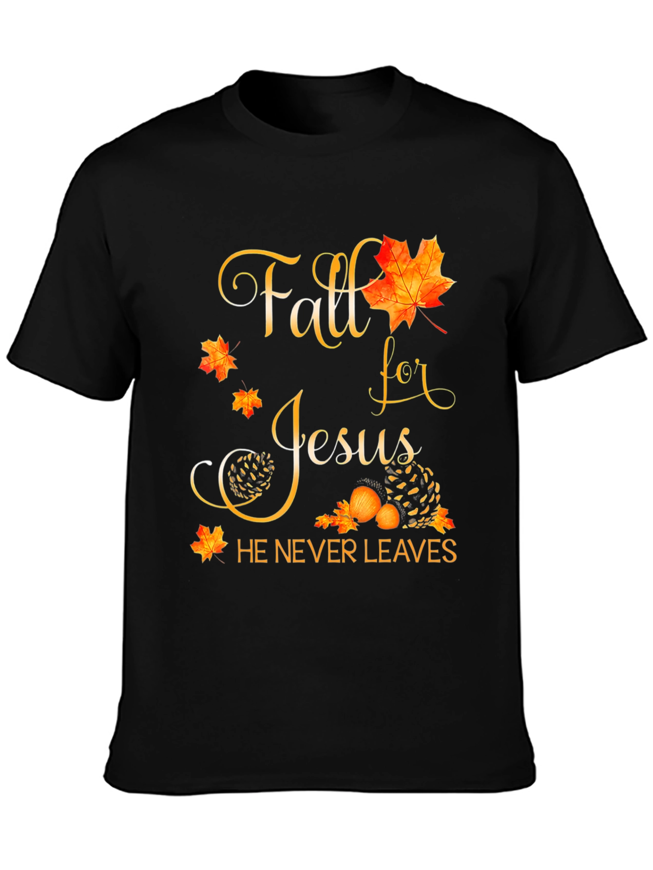 Fall for Jesus Black T-Shirt