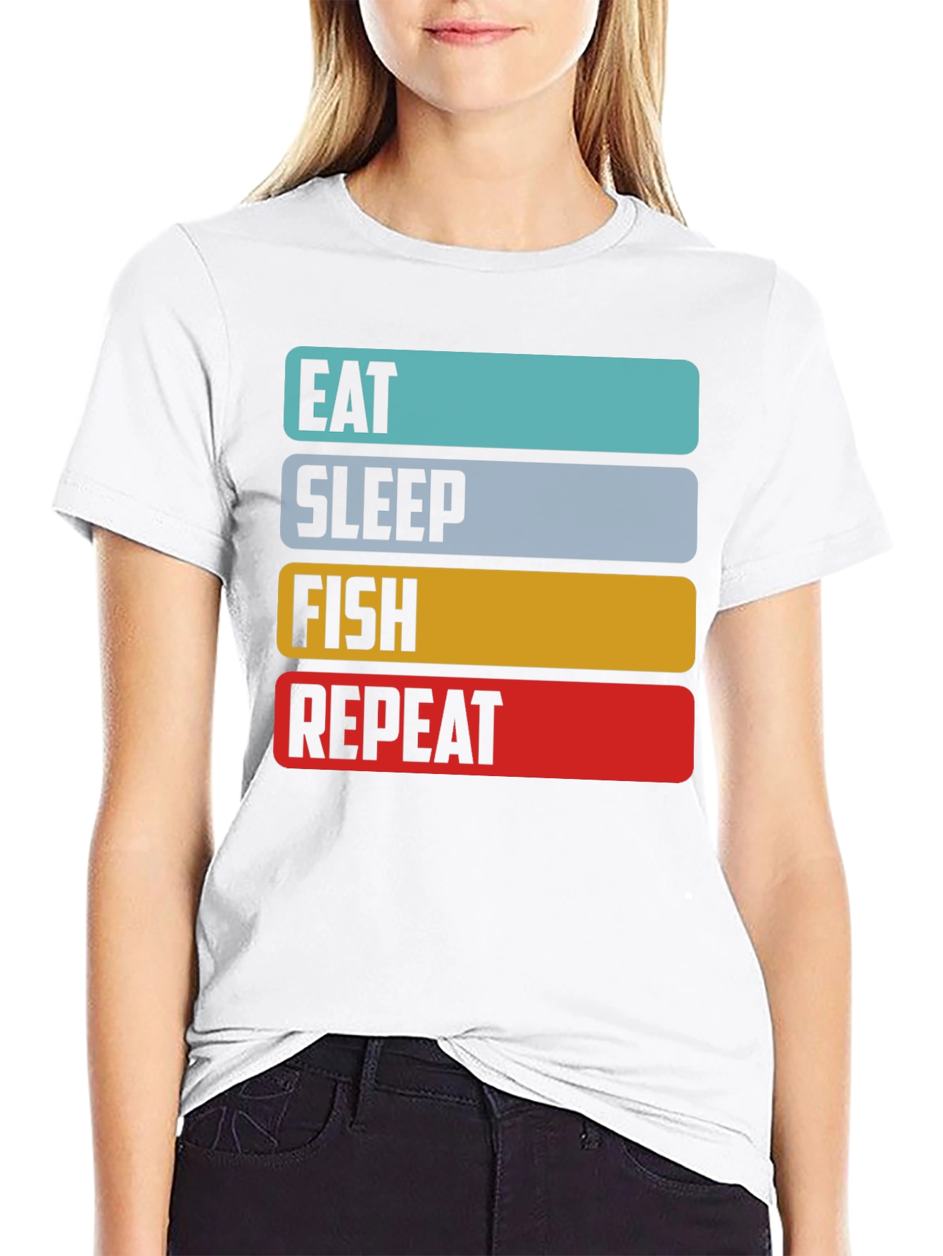 Eat Sleep Fish Repeat T-Shirt - Angler Gift