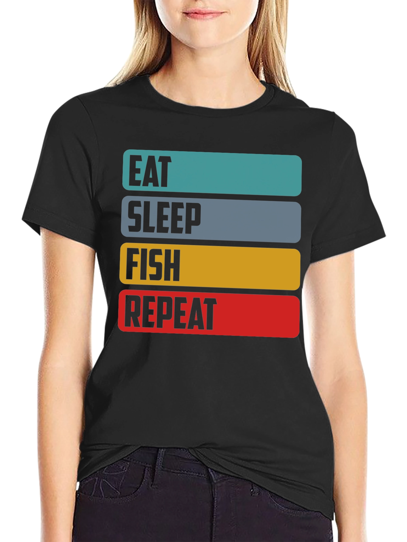 Eat Sleep Fish Repeat T-Shirt - Angler Gift