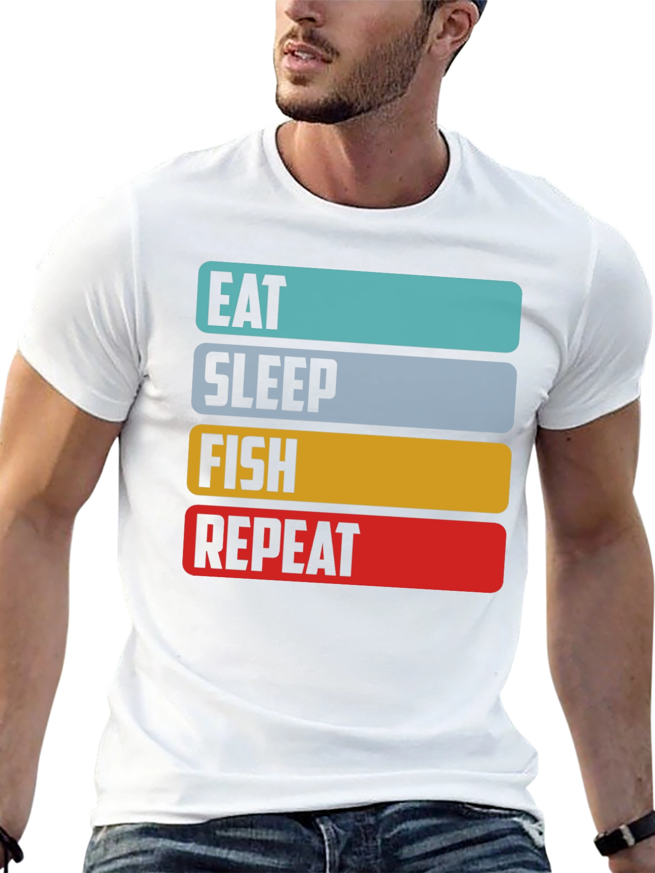 Eat Sleep Fish Repeat T-Shirt - Angler Gift