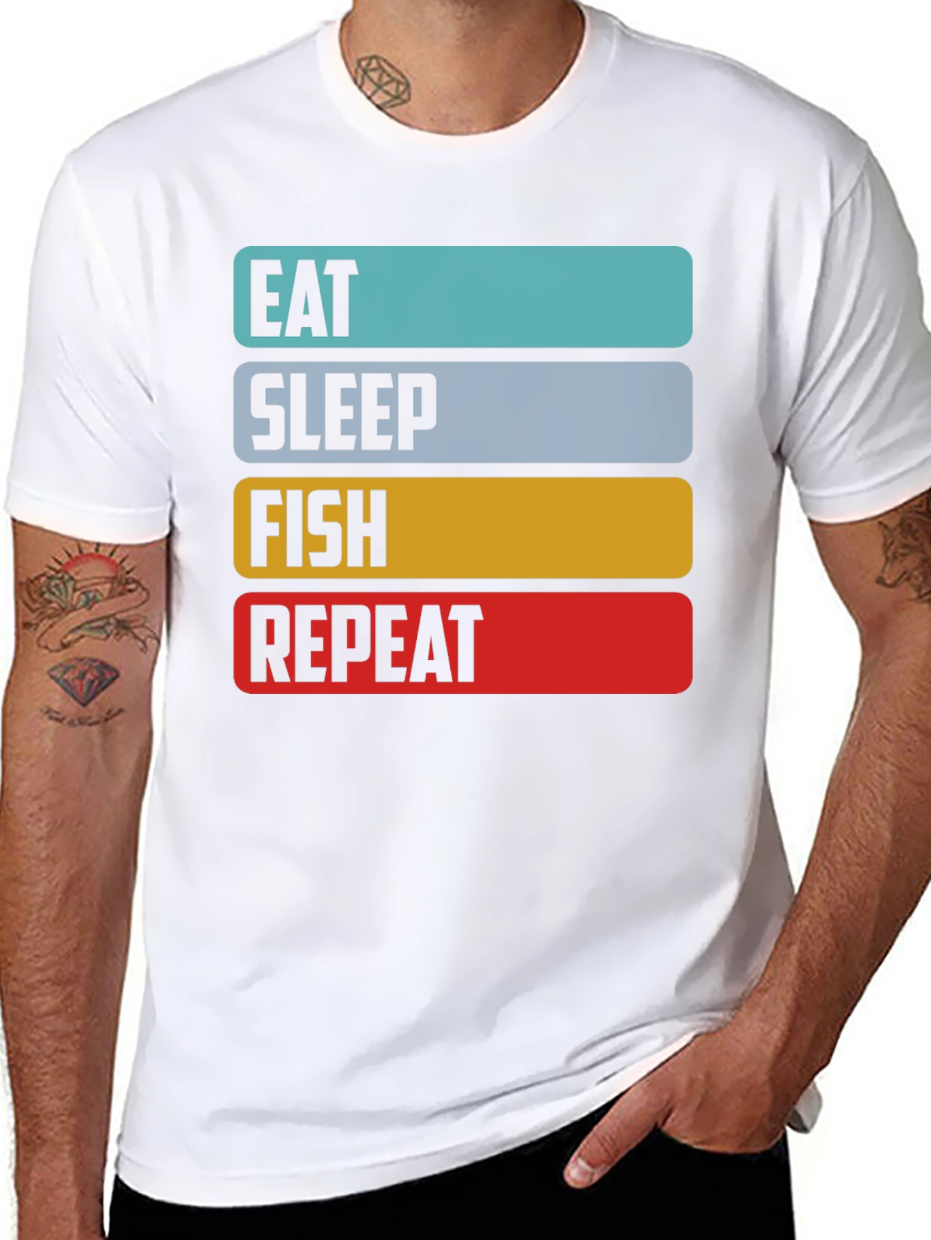 Eat Sleep Fish Repeat T-Shirt - Angler Gift