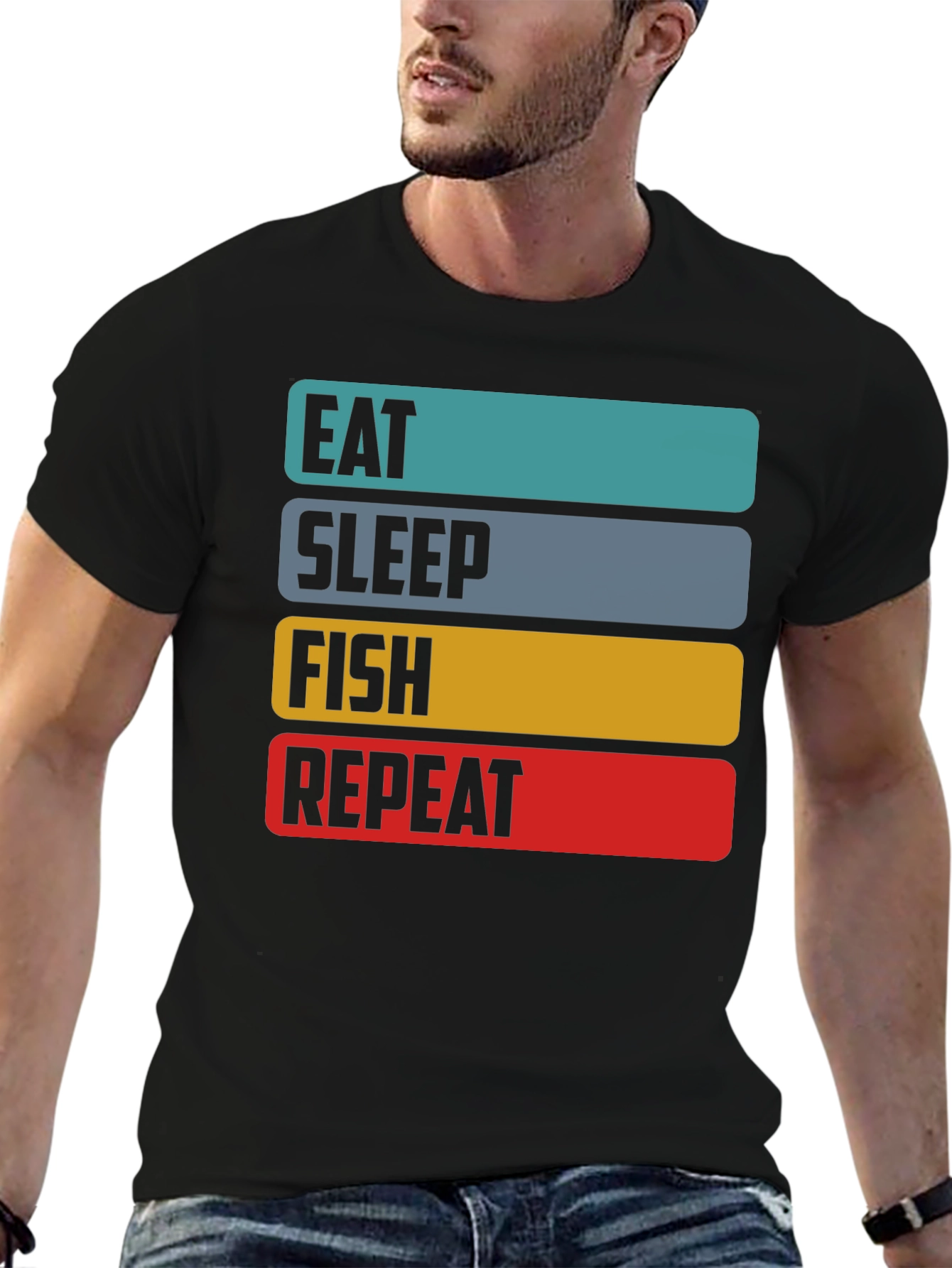 Eat Sleep Fish Repeat T-Shirt - Angler Gift