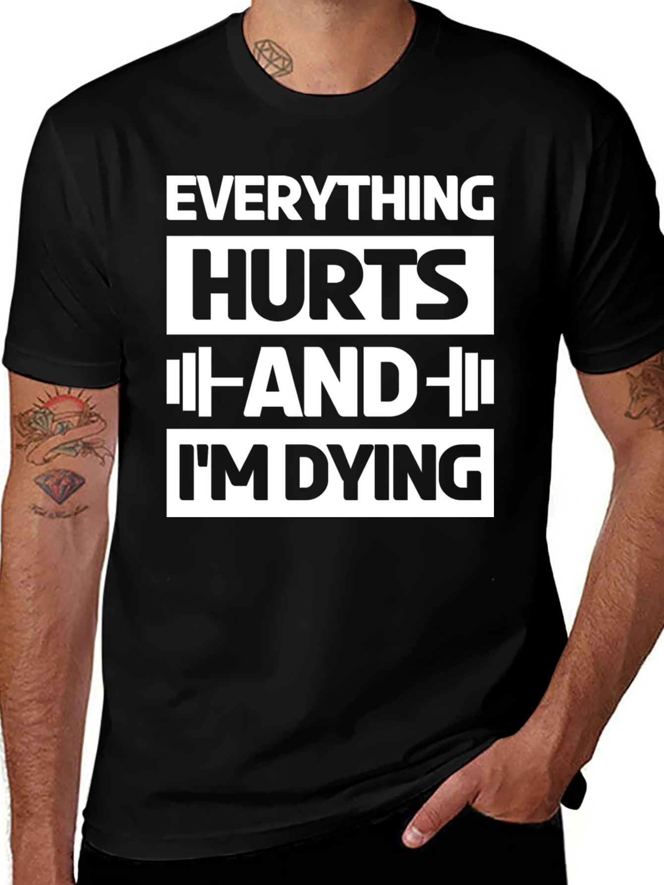 Everything Hurts Funny Workout T-Shirt