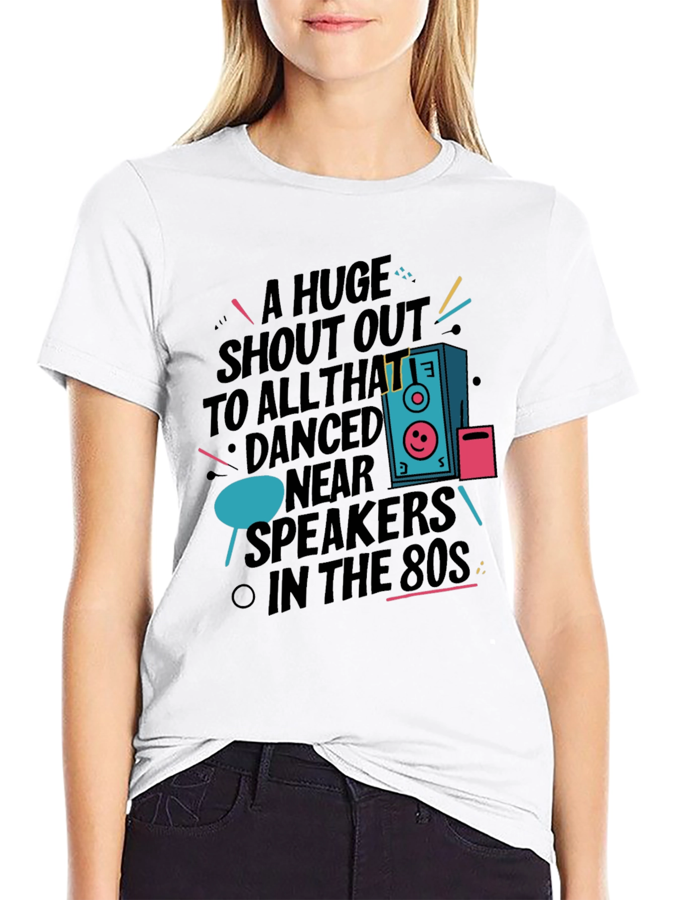 Retro 80s Speaker Graphic T-Shirt