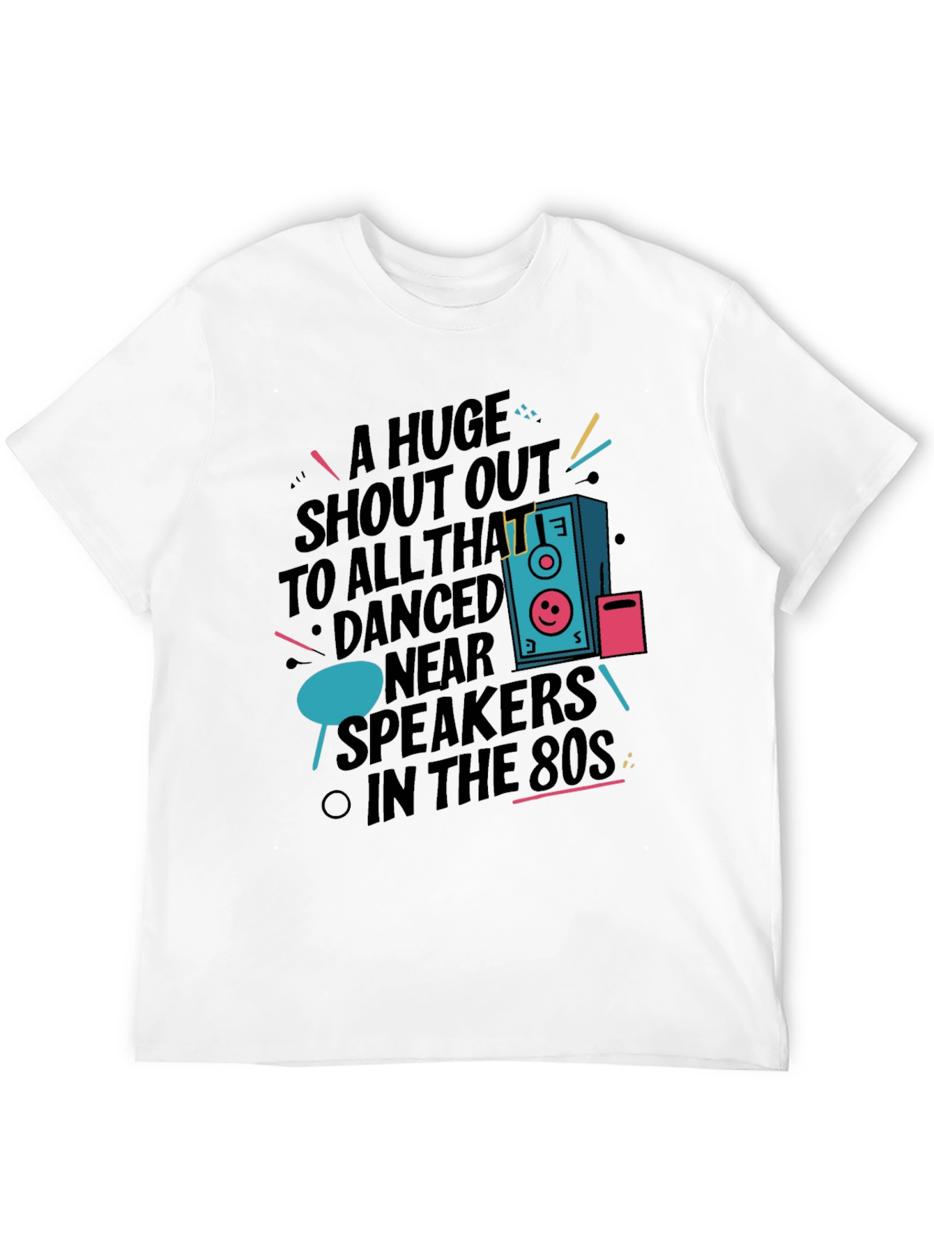 Retro 80s Speaker Graphic T-Shirt