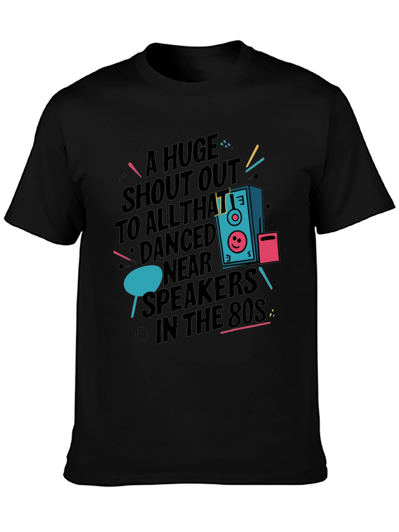 Retro 80s Speaker Graphic T-Shirt
