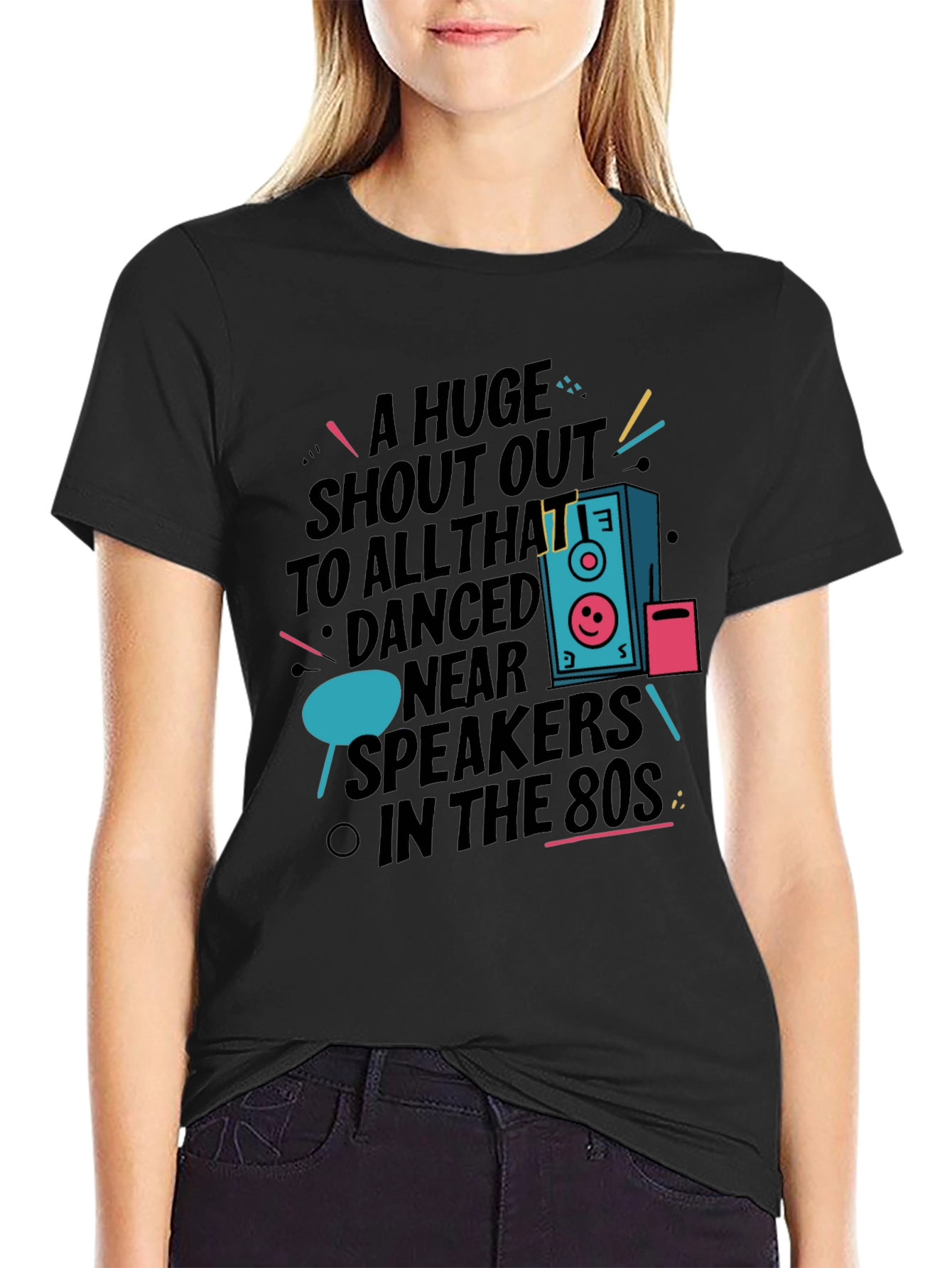 Retro 80s Speaker Graphic T-Shirt