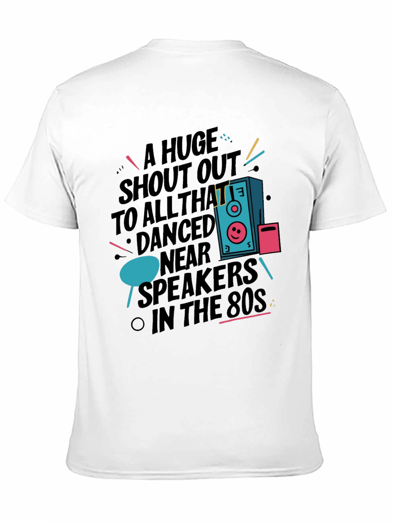 Retro 80s Speaker Graphic T-Shirt