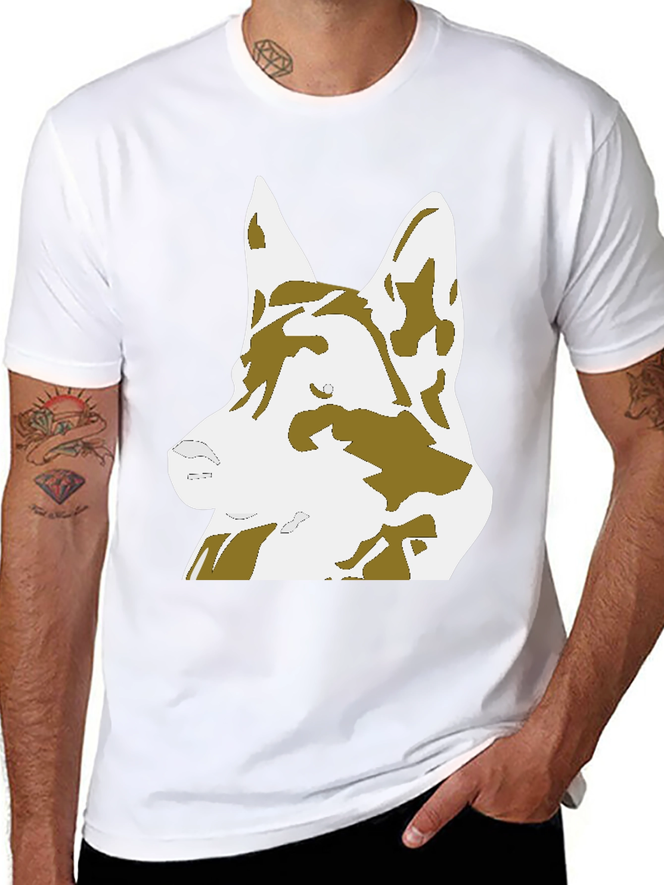German Shepherd Graphic Tee - Black
