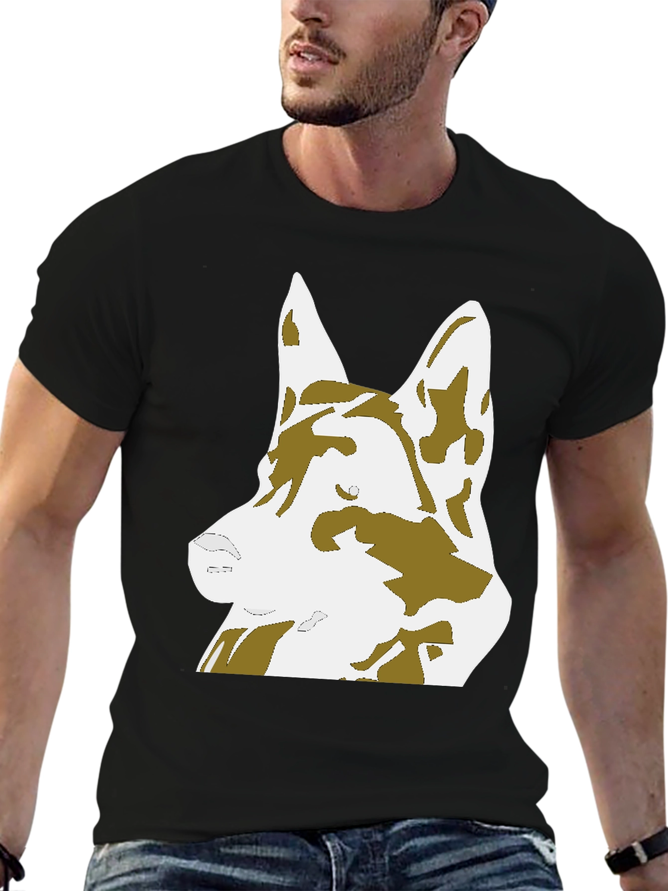 German Shepherd Graphic Tee - Black