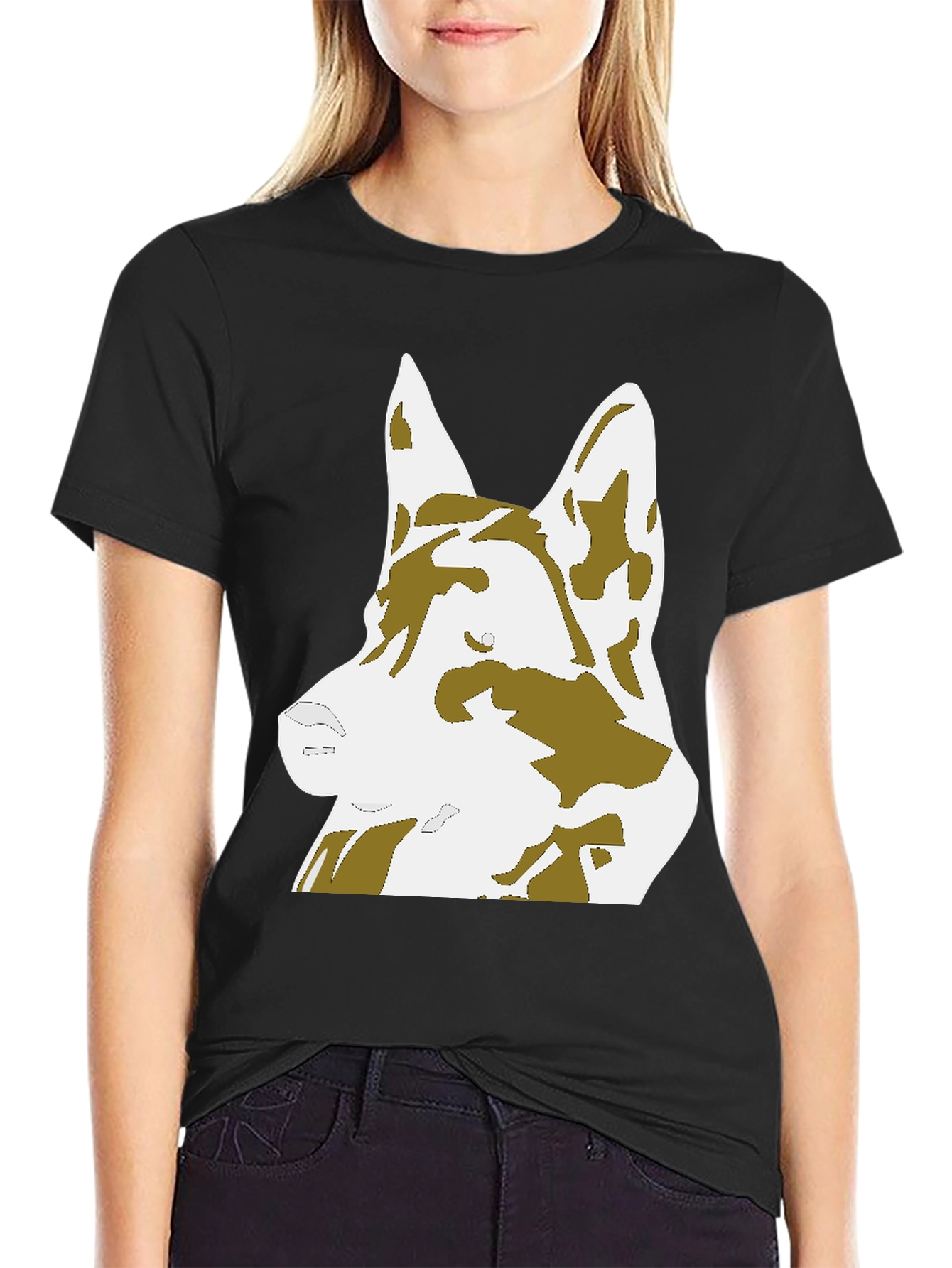 German Shepherd Graphic Tee - Black