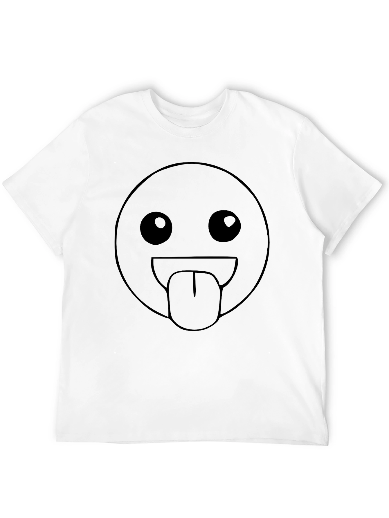 Emoji Tongue Out Black T-Shirt