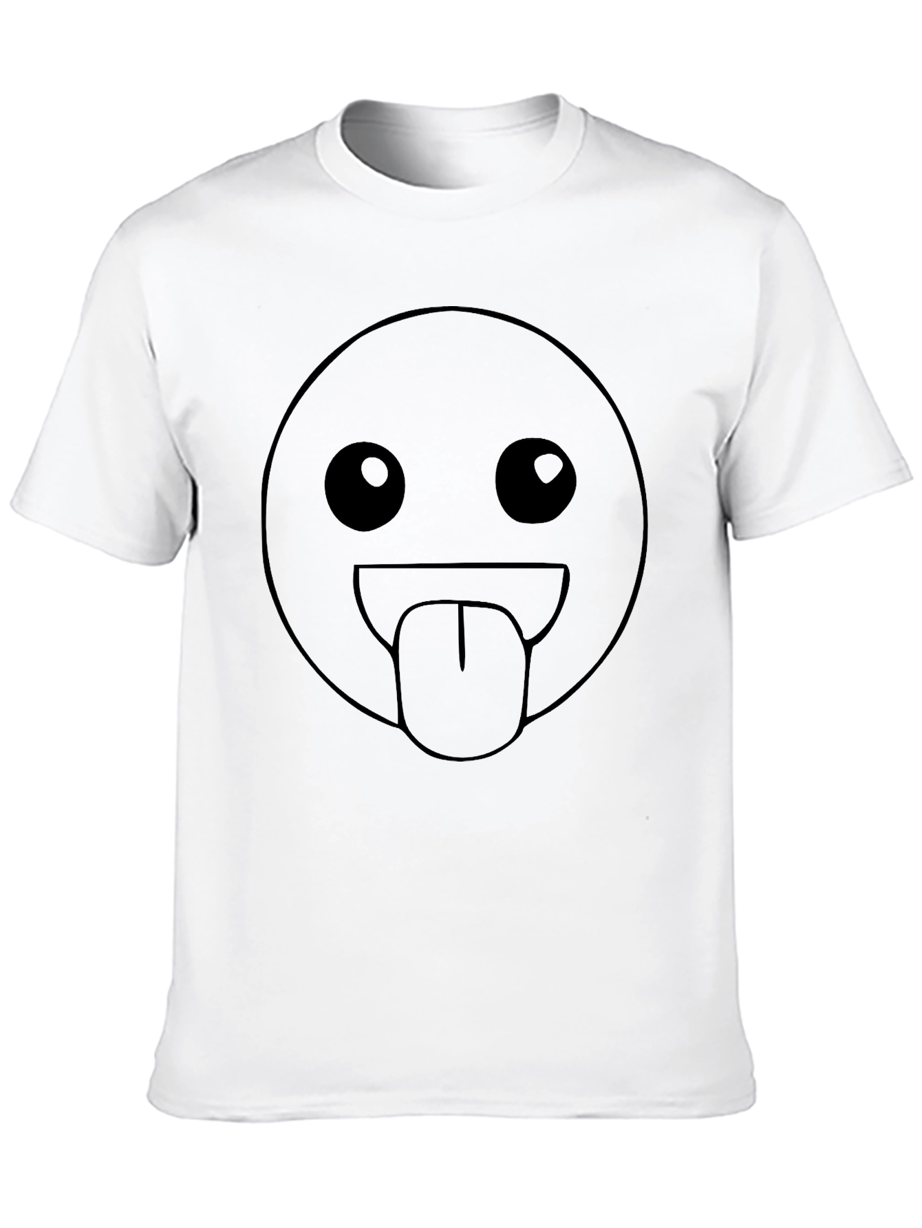 Emoji Tongue Out Black T-Shirt