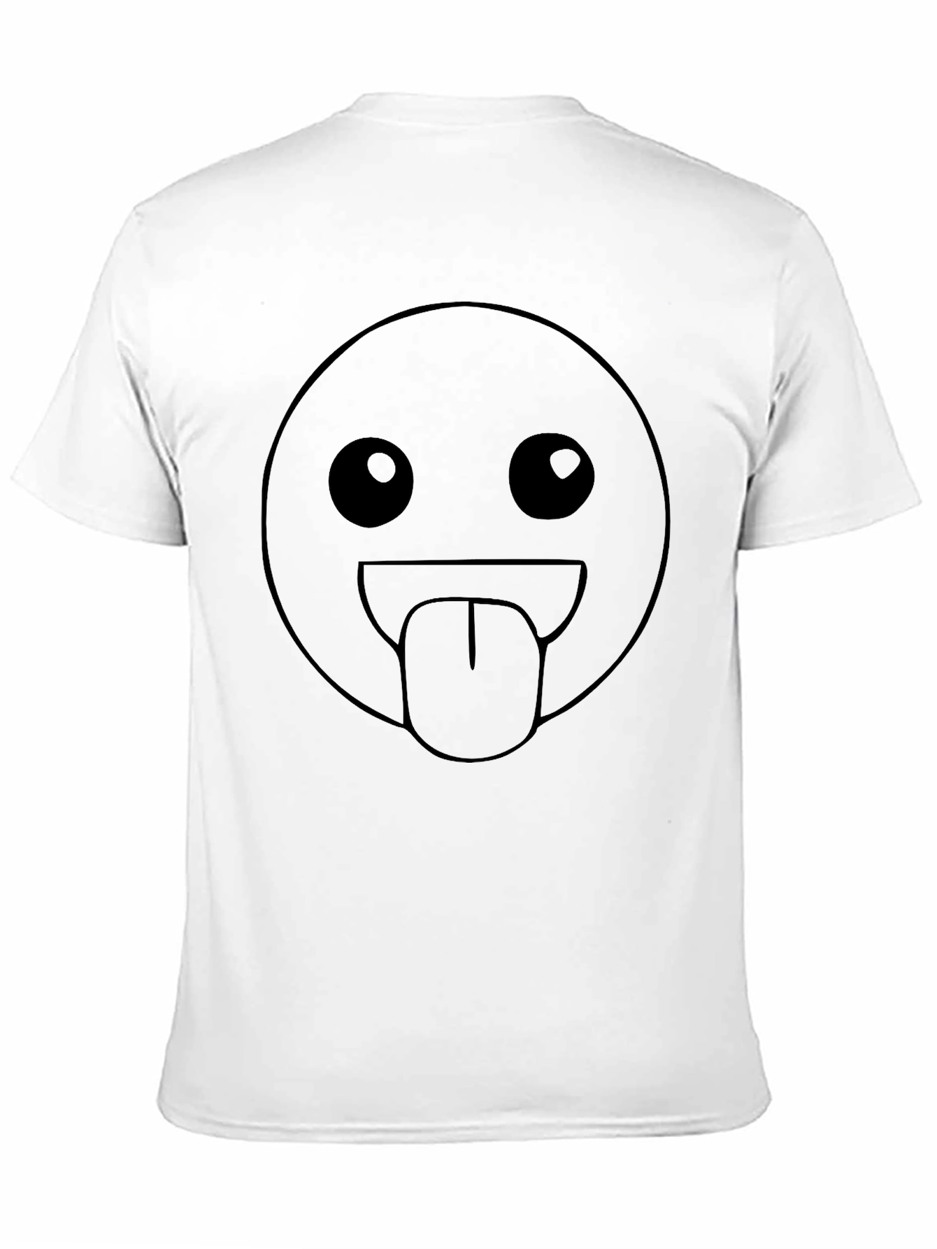 Emoji Tongue Out Black T-Shirt