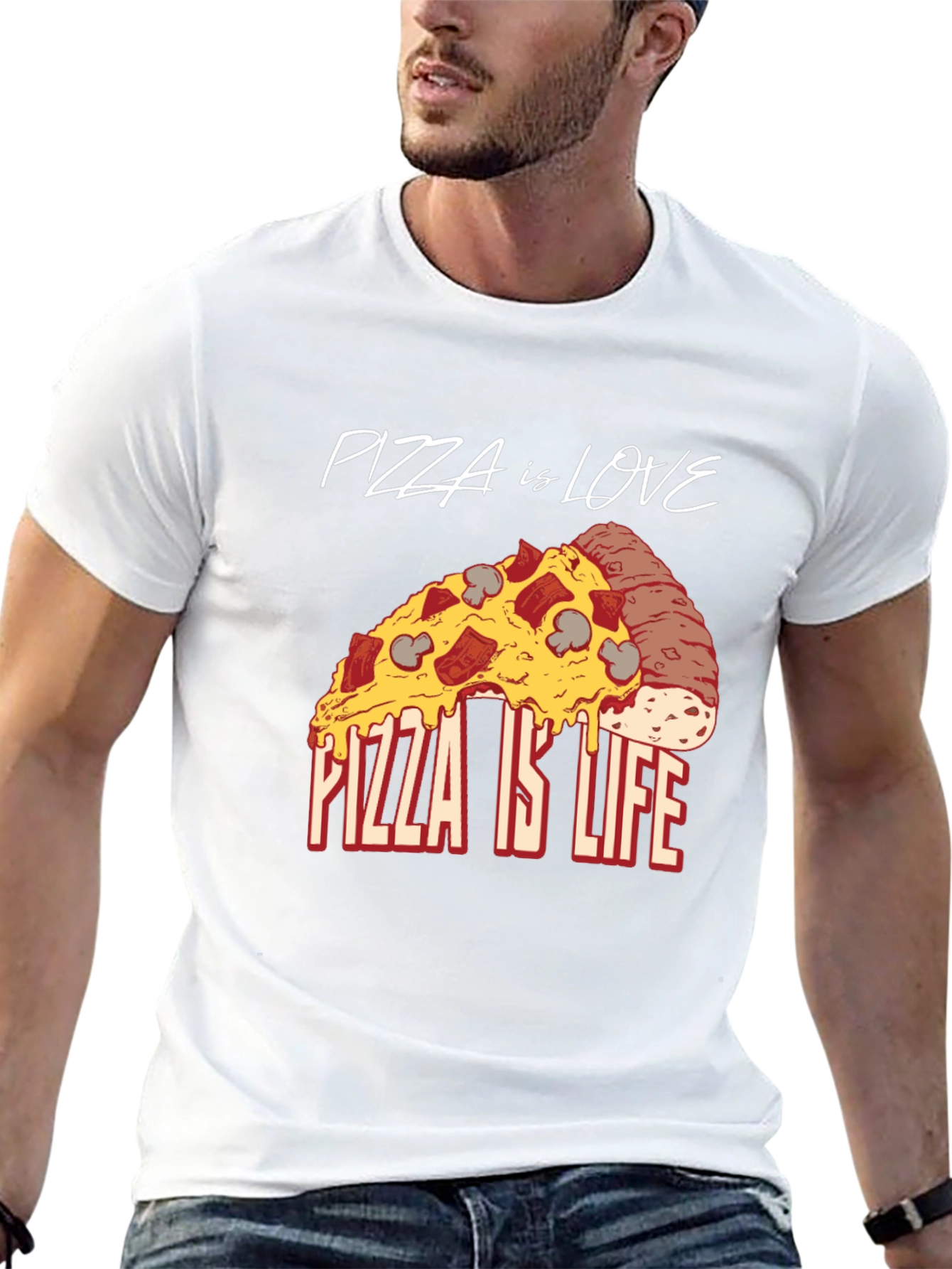 Pizza is Love Pizza is Life Graphic Tee