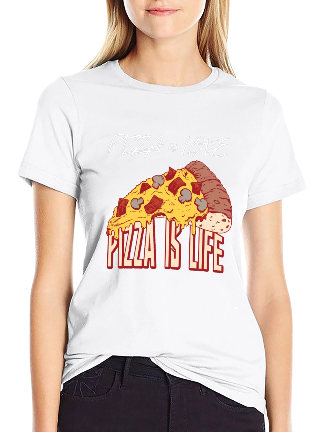 Pizza is Love Pizza is Life Graphic Tee
