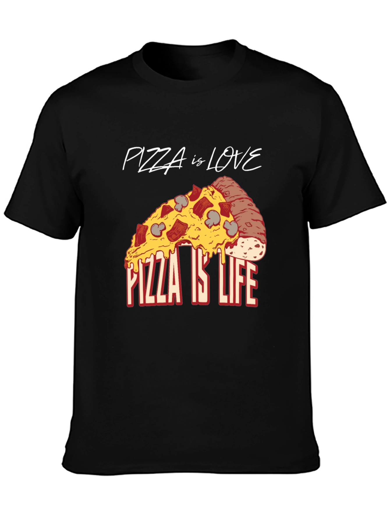 Pizza is Love Pizza is Life Graphic Tee