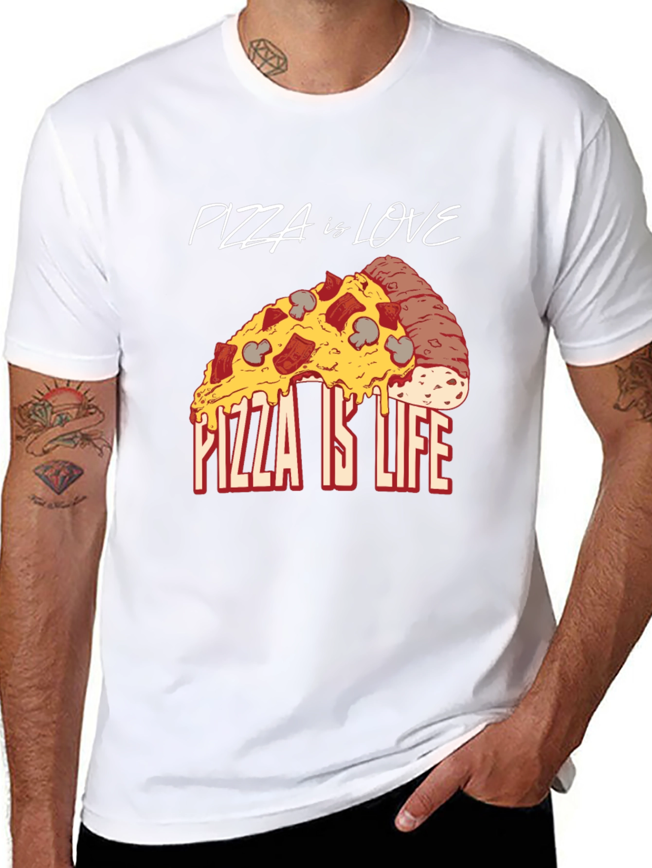 Pizza is Love Pizza is Life Graphic Tee