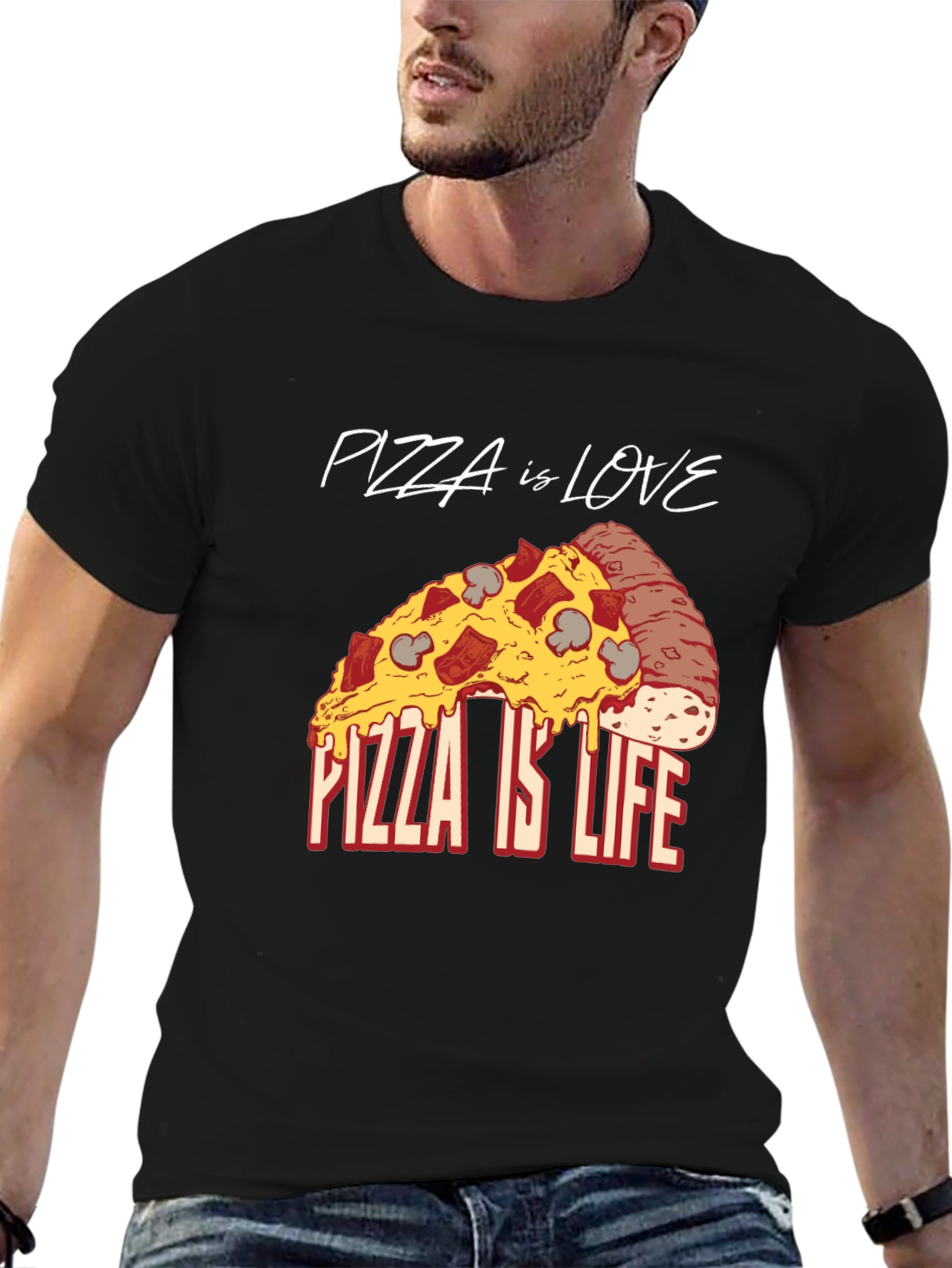 Pizza is Love Pizza is Life Graphic Tee