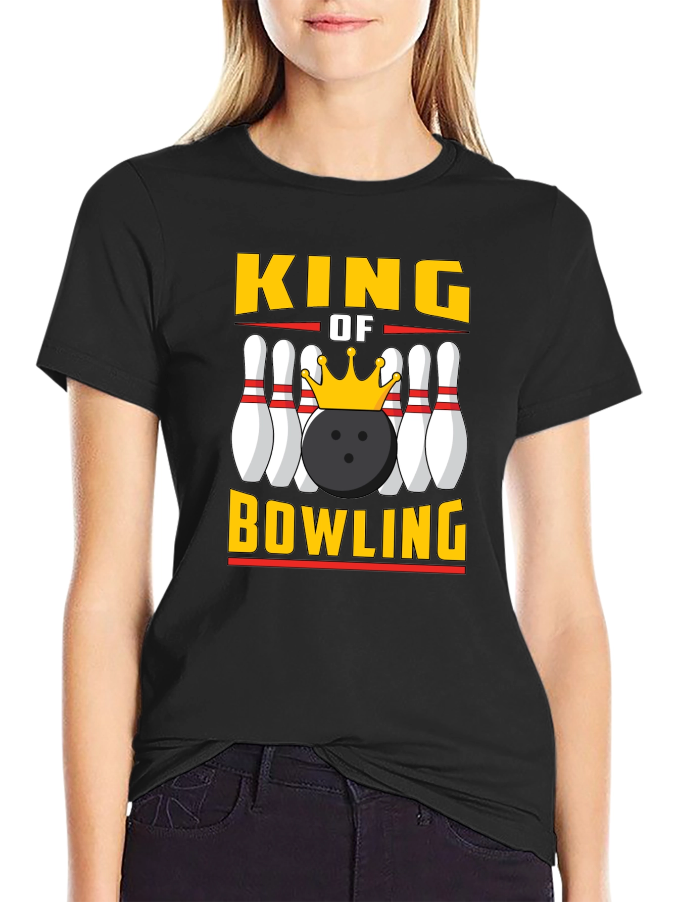 King of Bowling Graphic Tee - Strike Style!