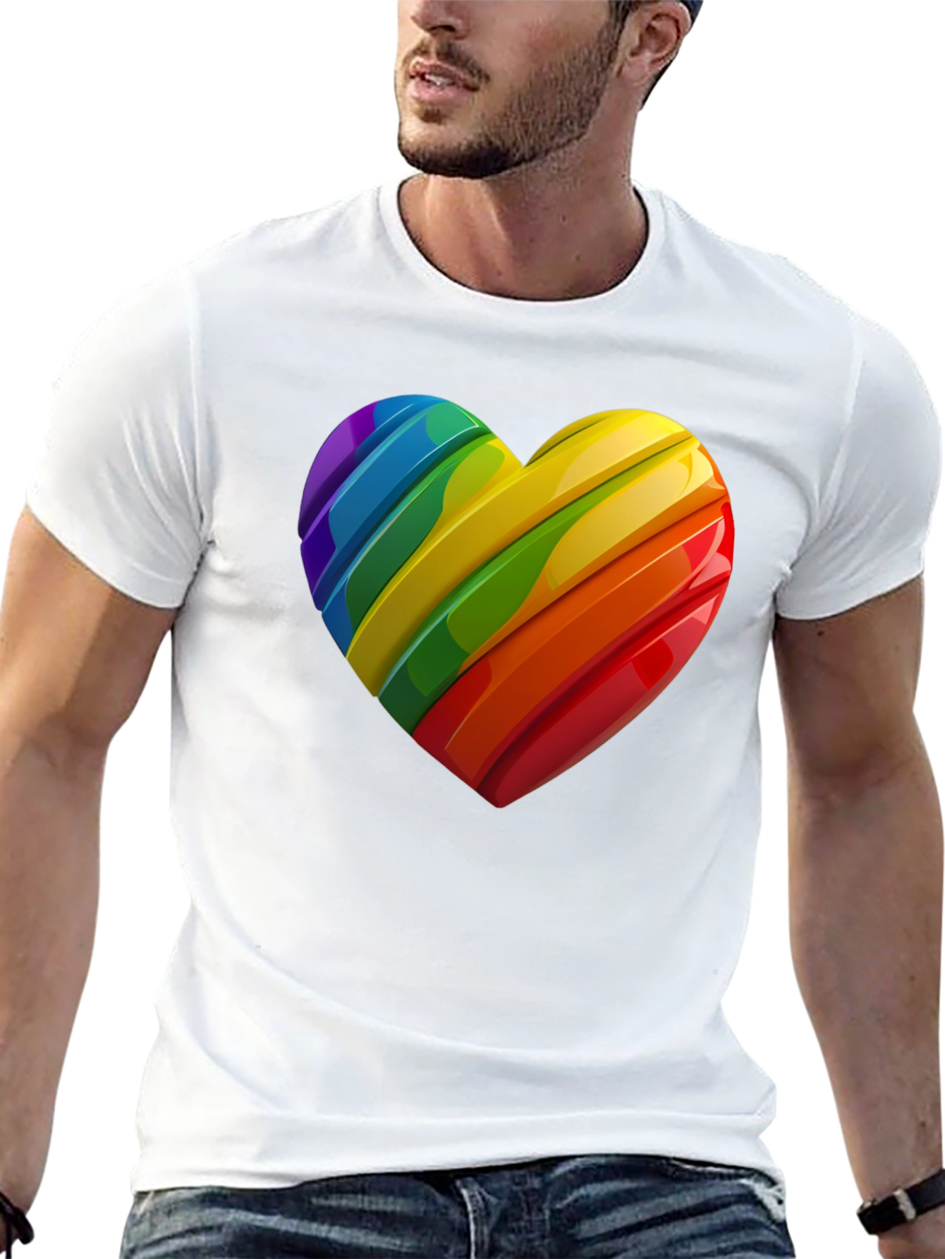 Rainbow Heart Pride T-Shirt