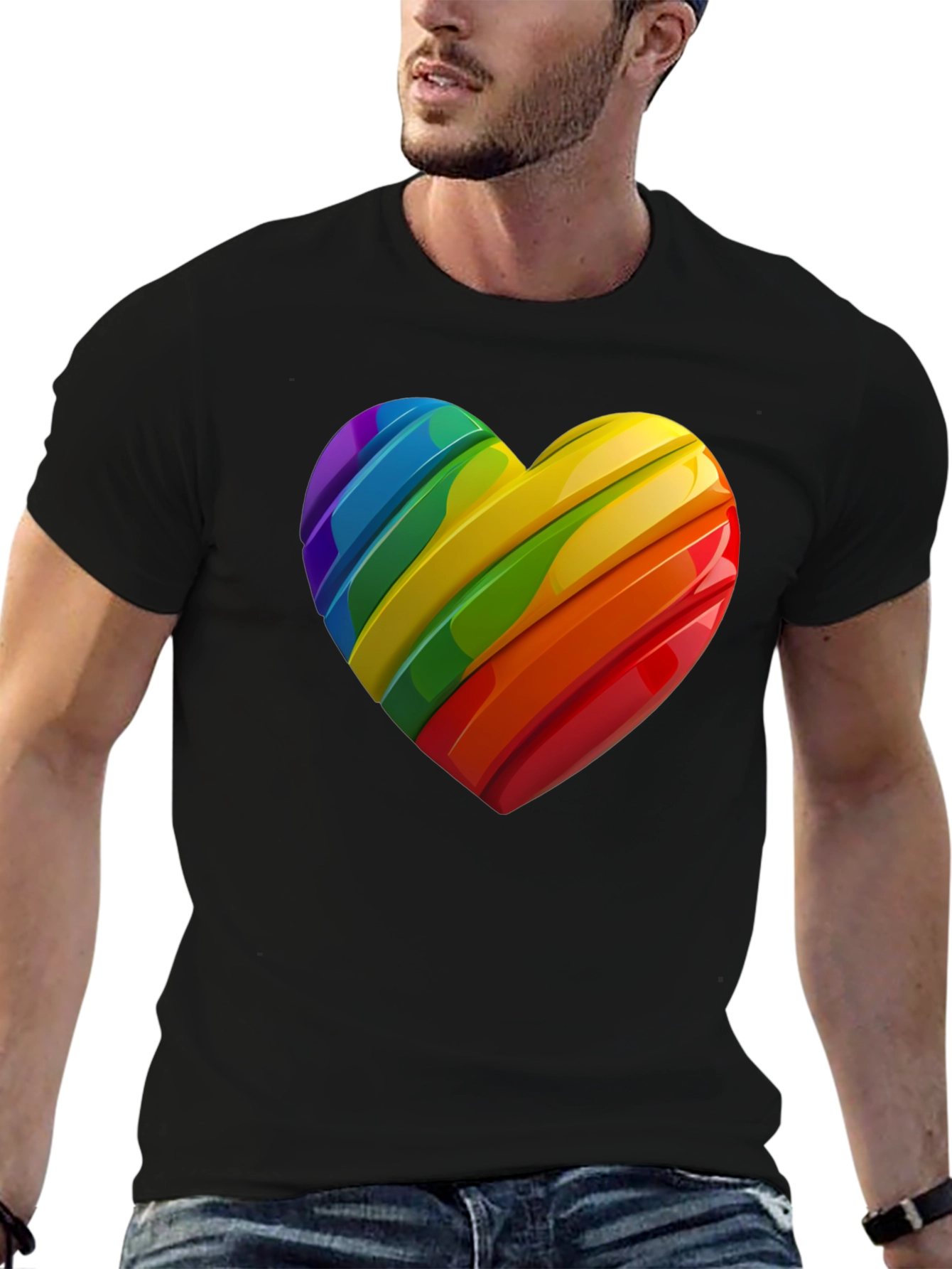 Rainbow Heart Pride T-Shirt