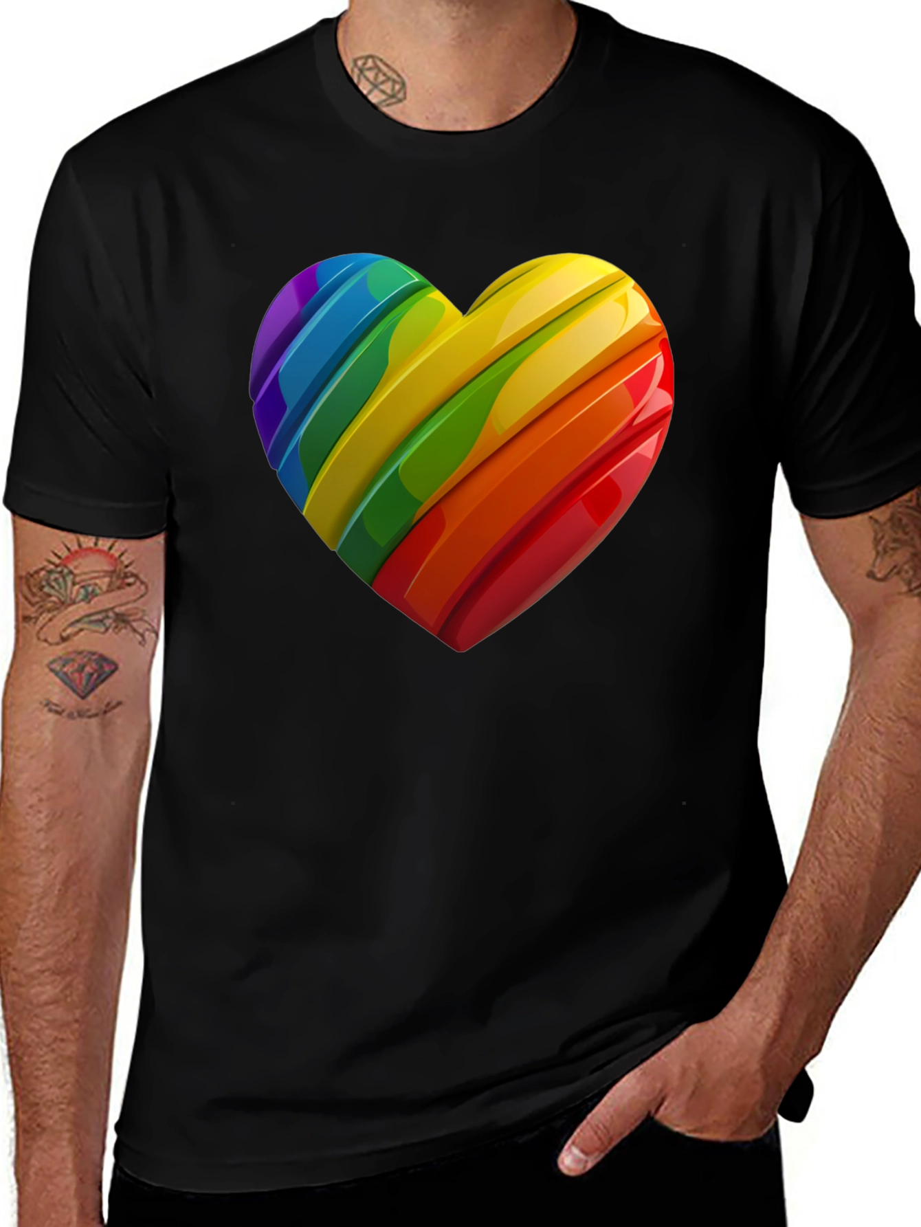 Rainbow Heart Pride T-Shirt