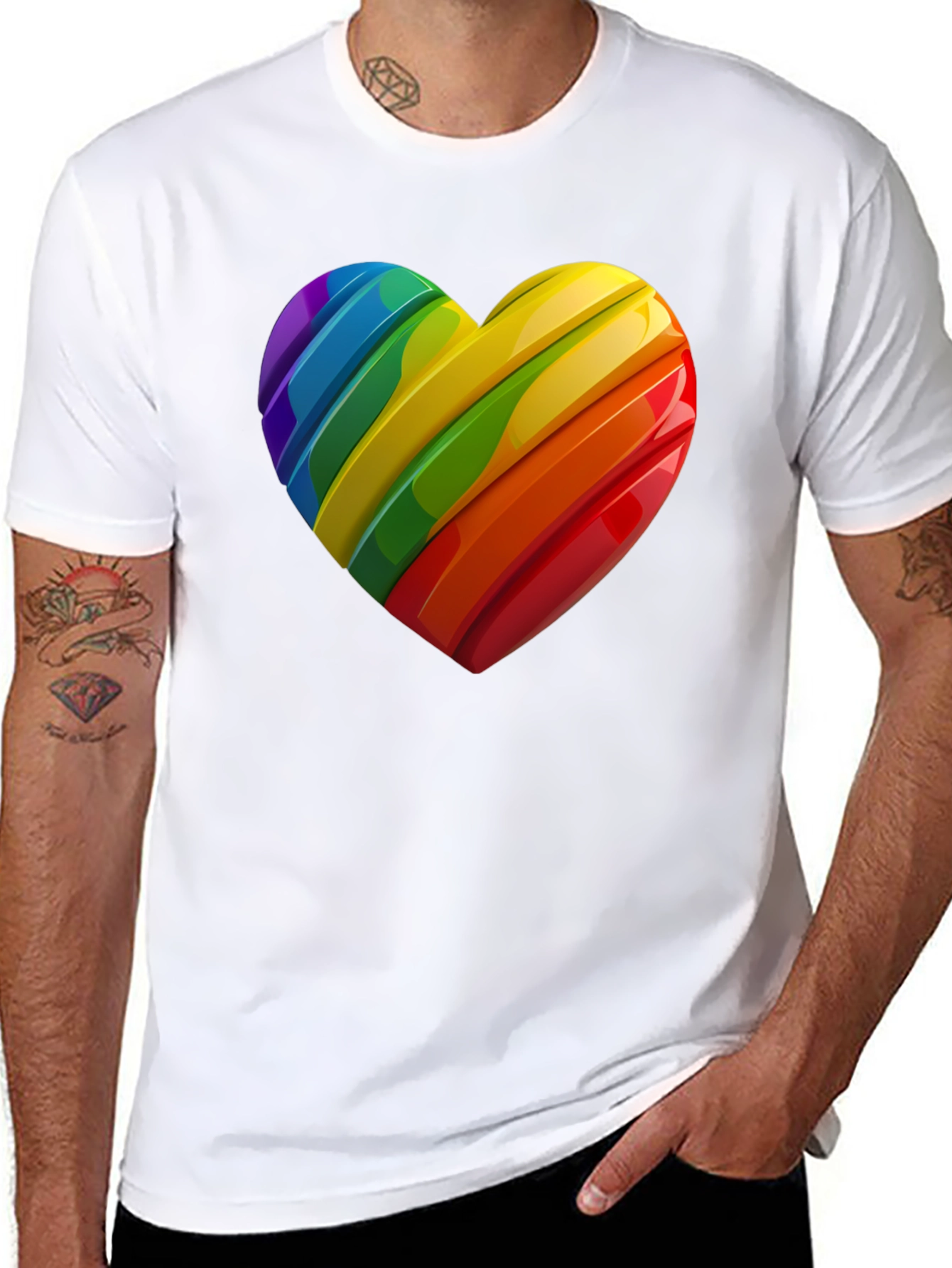 Rainbow Heart Pride T-Shirt