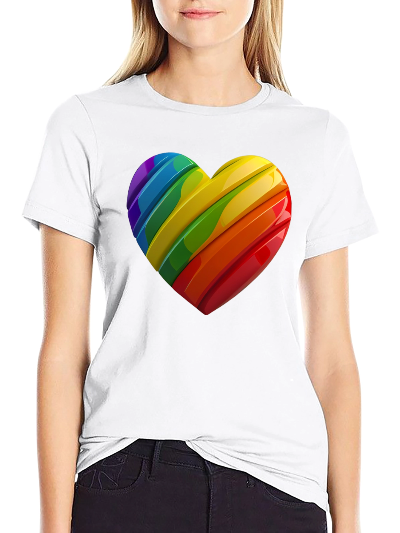 Rainbow Heart Pride T-Shirt