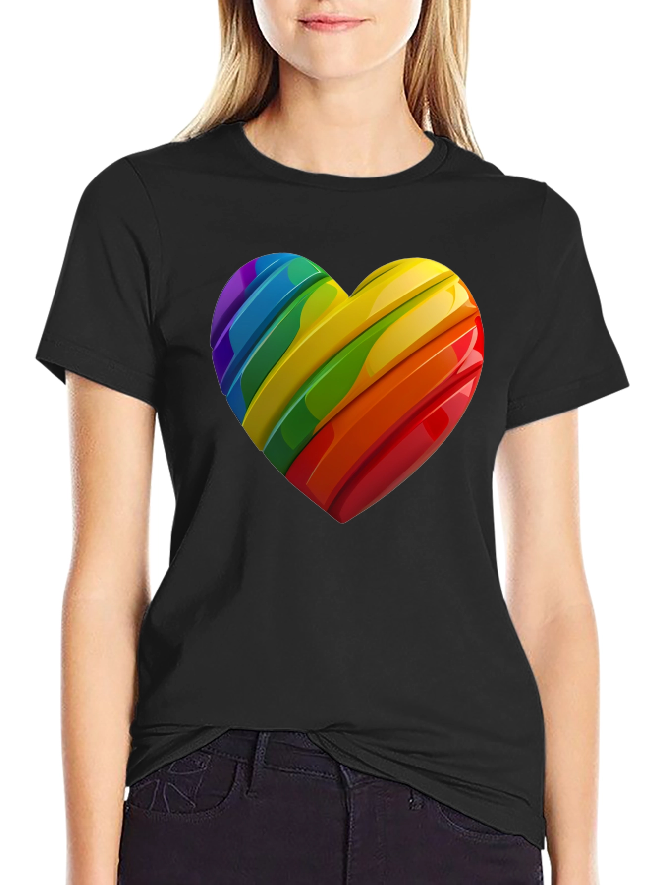 Rainbow Heart Pride T-Shirt